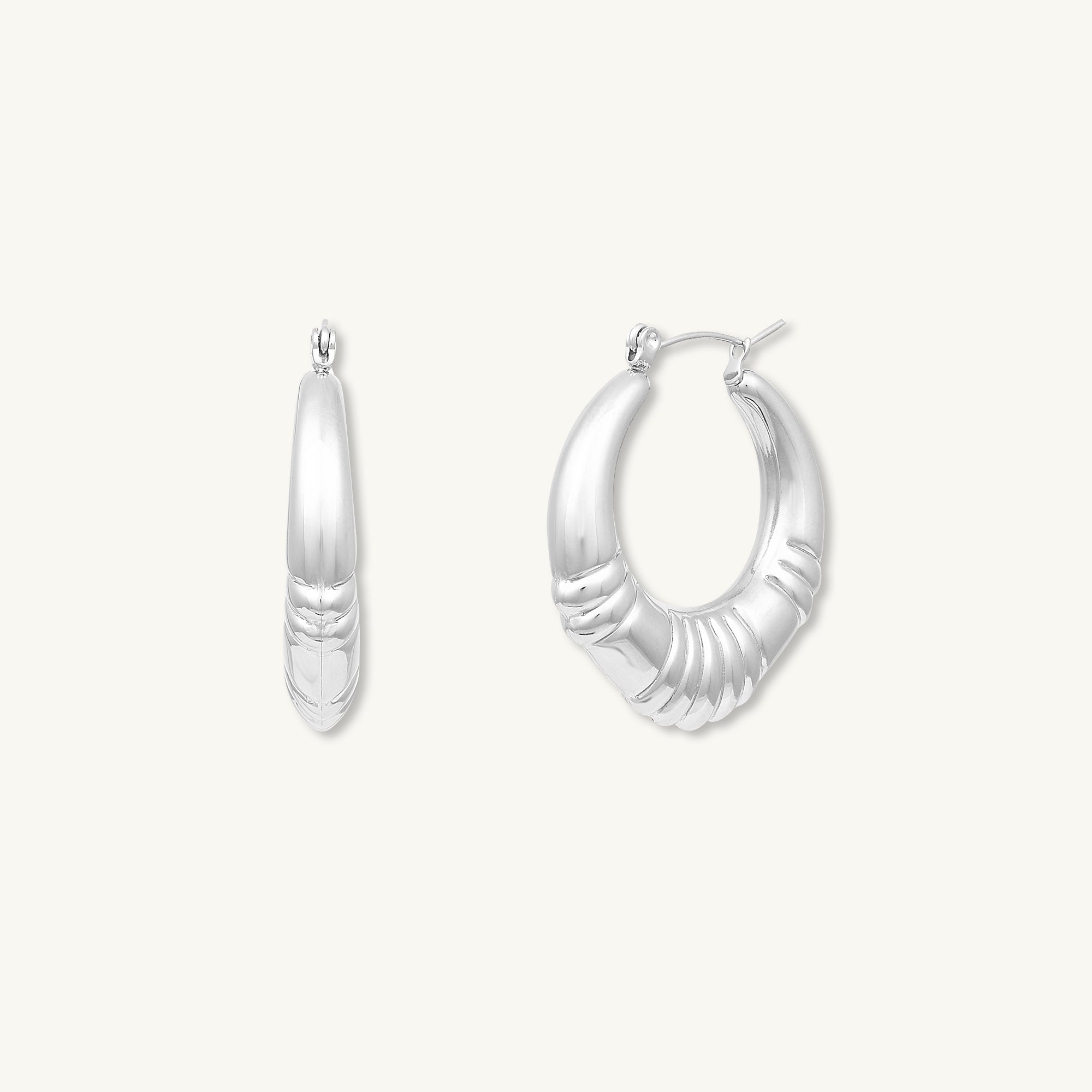 Serenity Statement Hoop Earrings