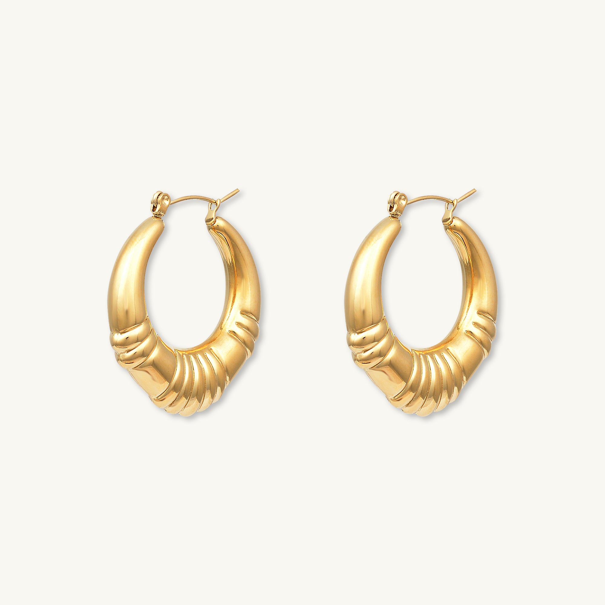 Serenity Statement Hoop Earrings