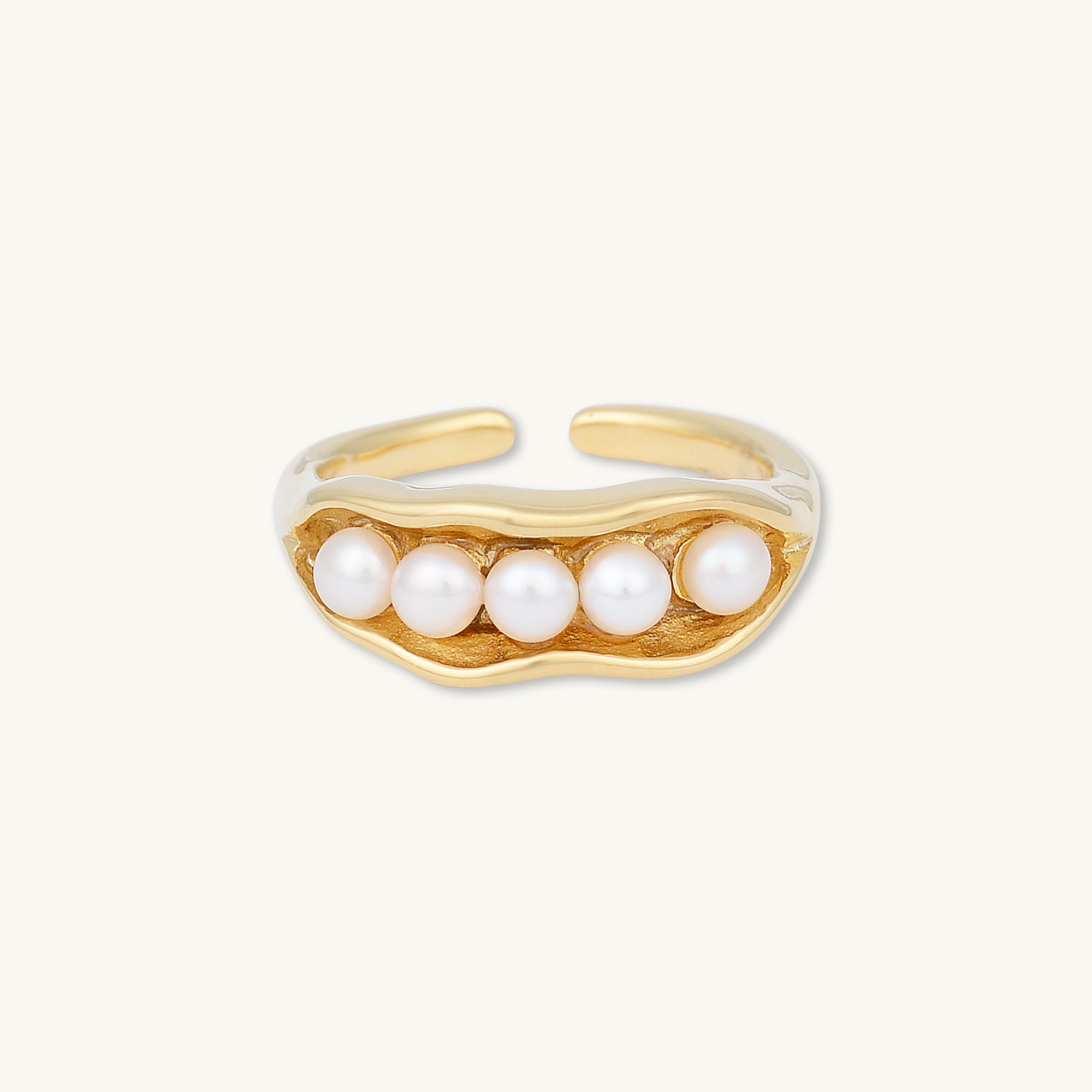 Pearl Statement Open Ring