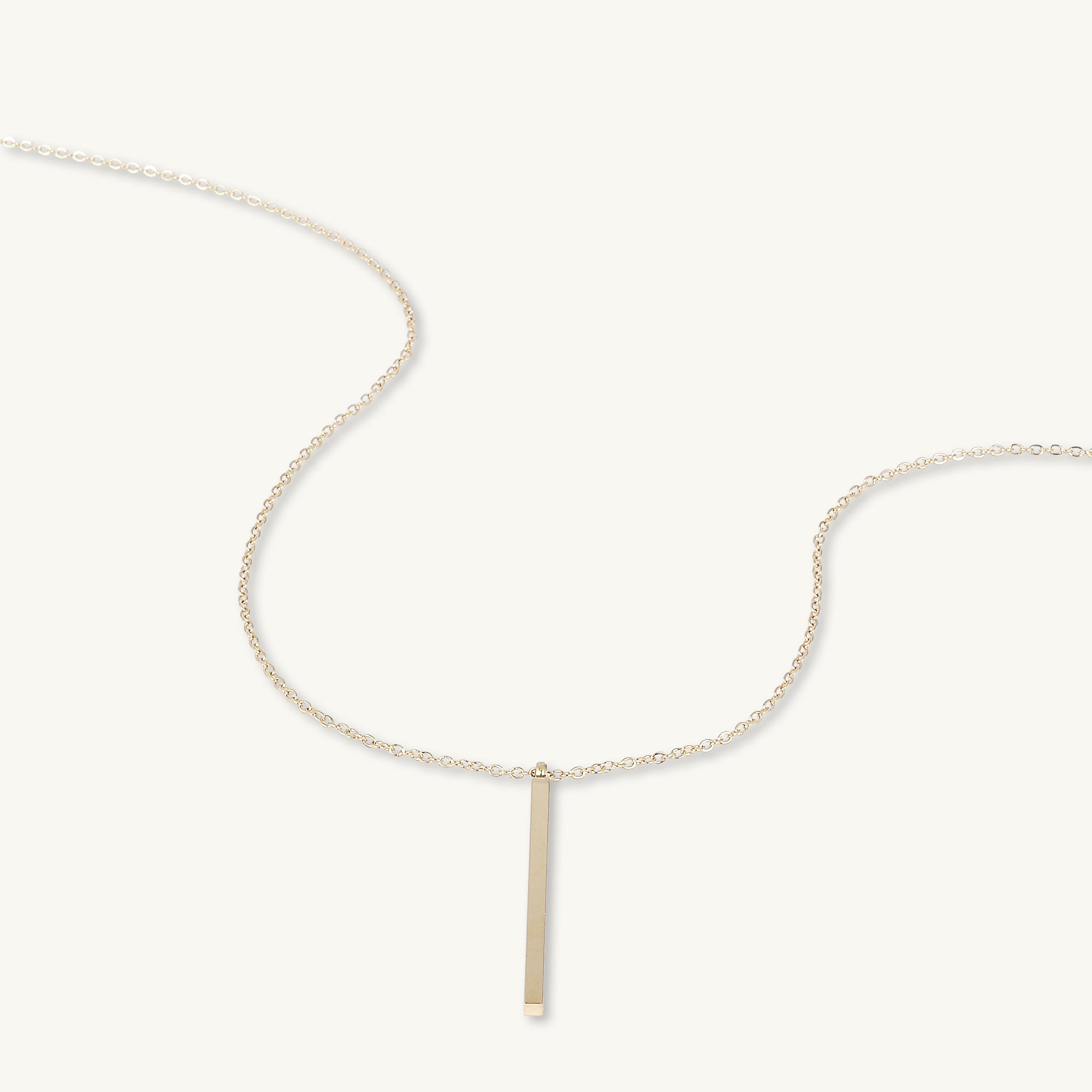 Thin Bar Drop Necklace