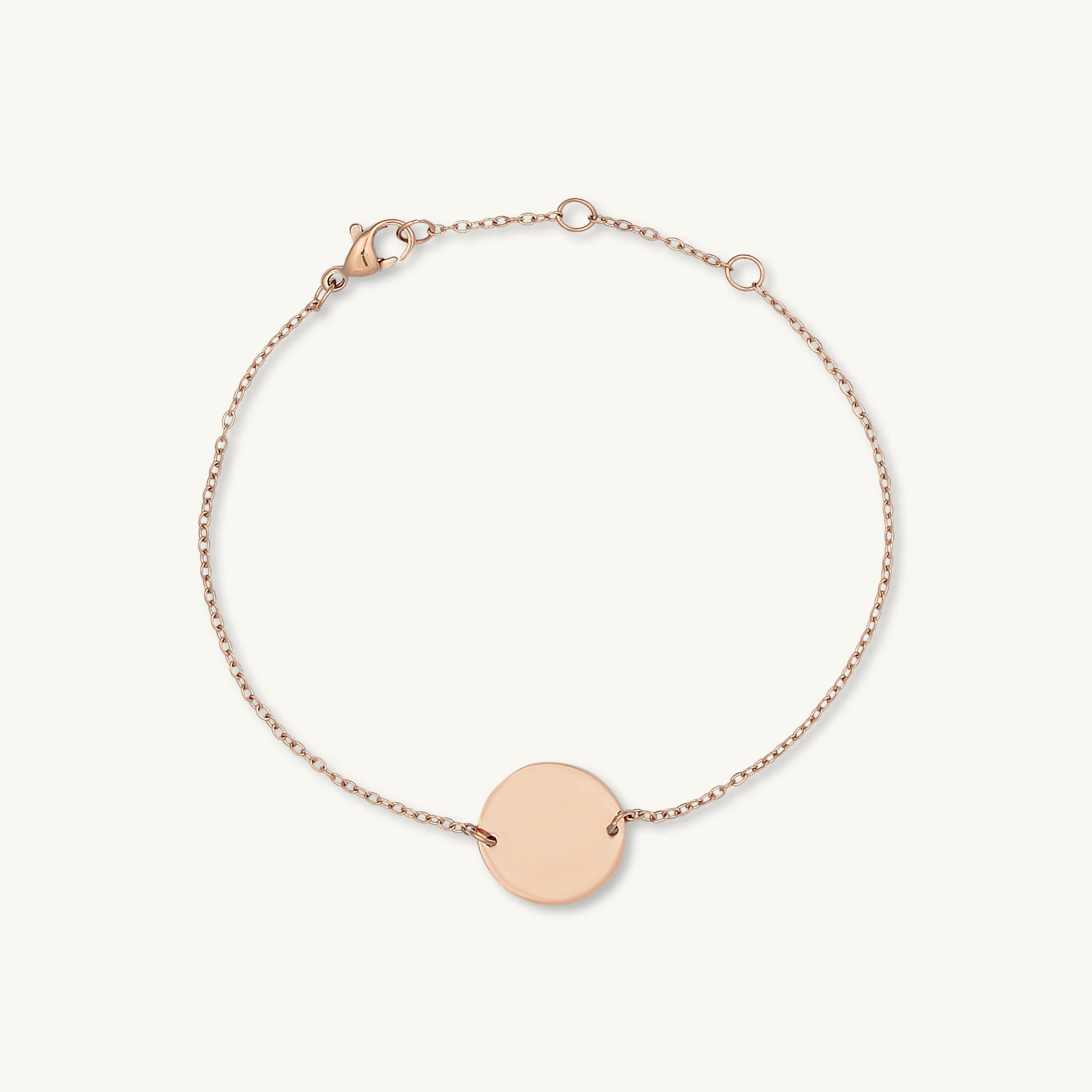 Medallion Disc Engraved Personalised Bracelet