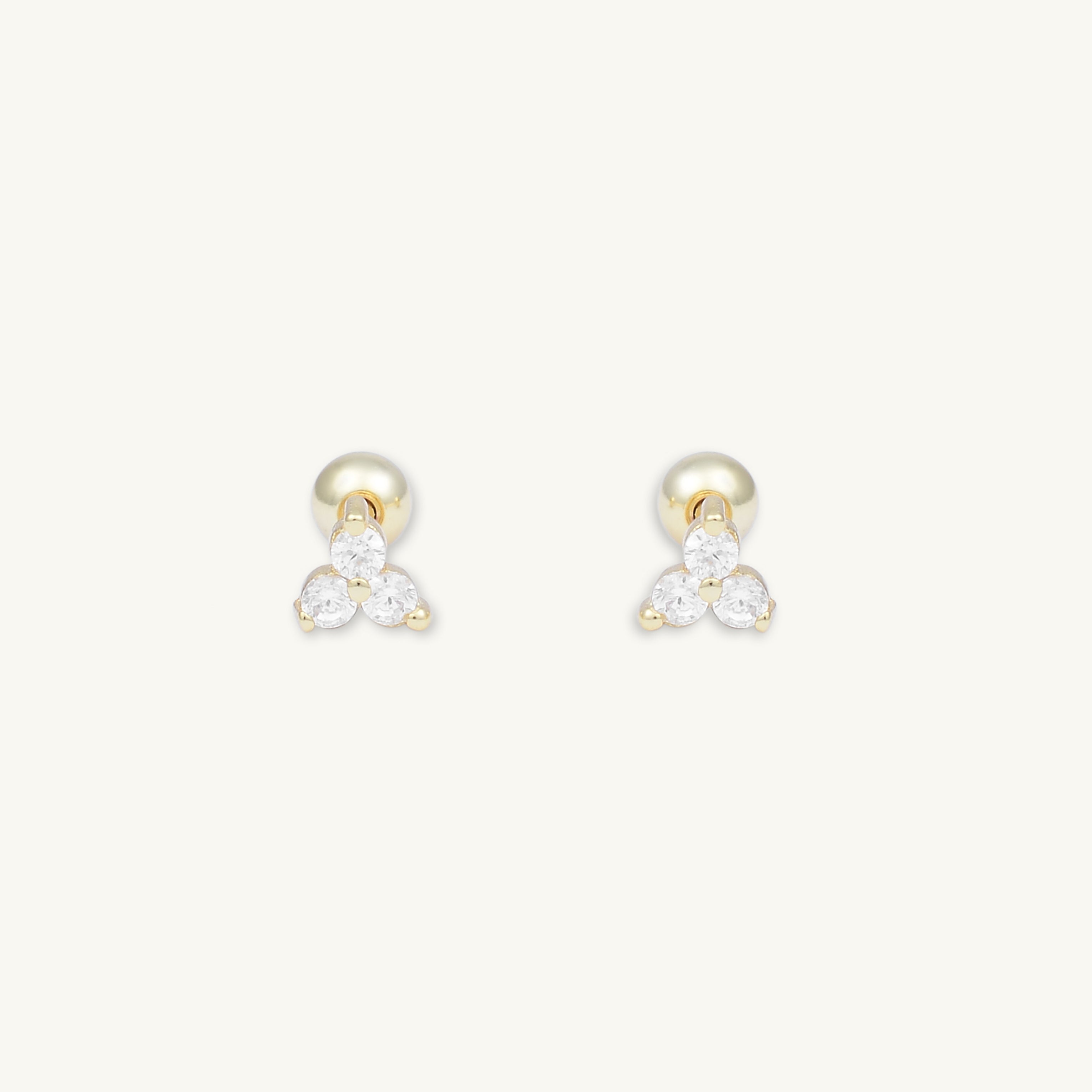 Lotus Barbell Stud Cartilage Earrings