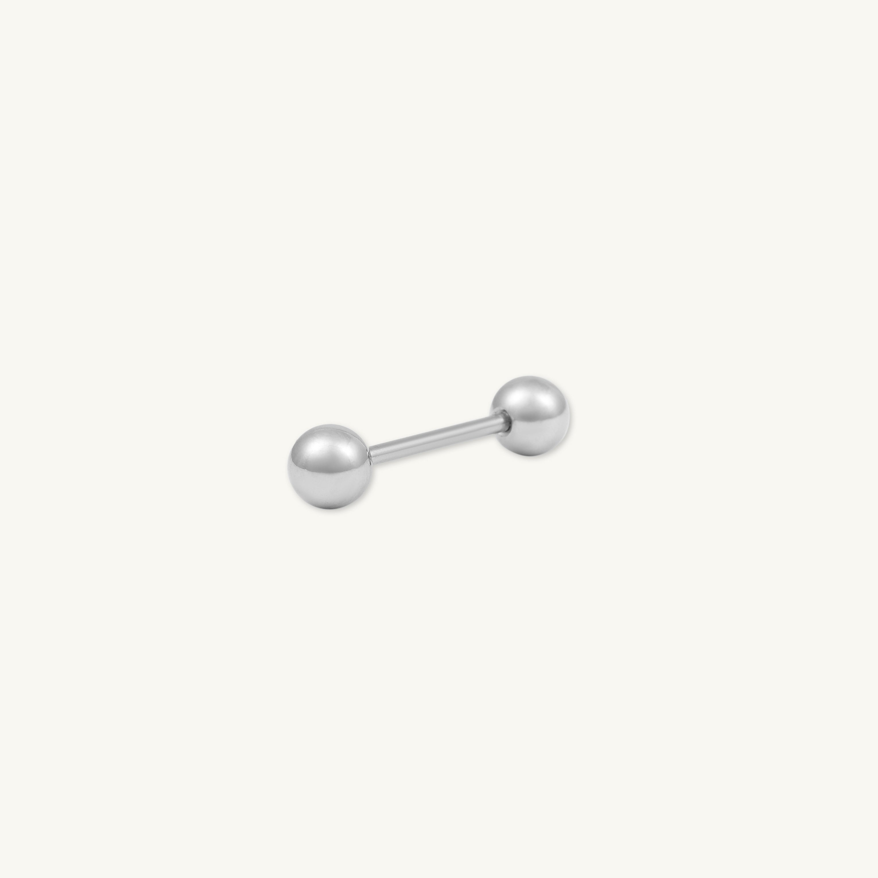 Internally Threaded Titanium Tongue Piercing Barbell