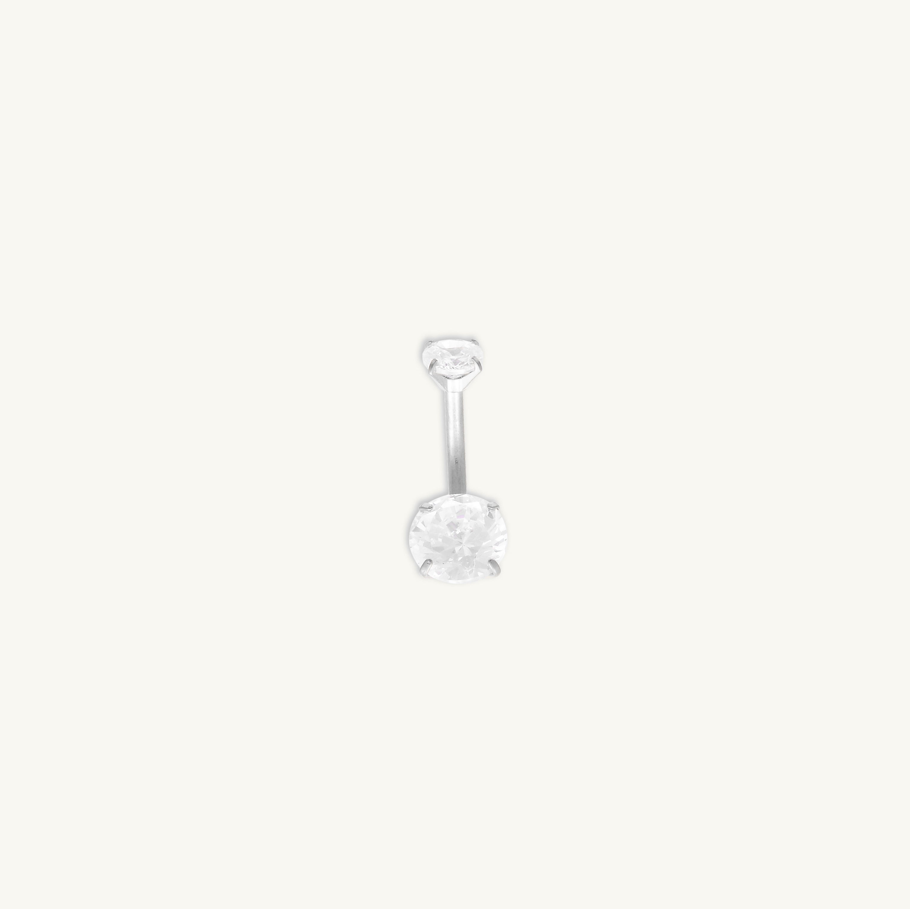 Circle Sapphire Titanium Belly Ring