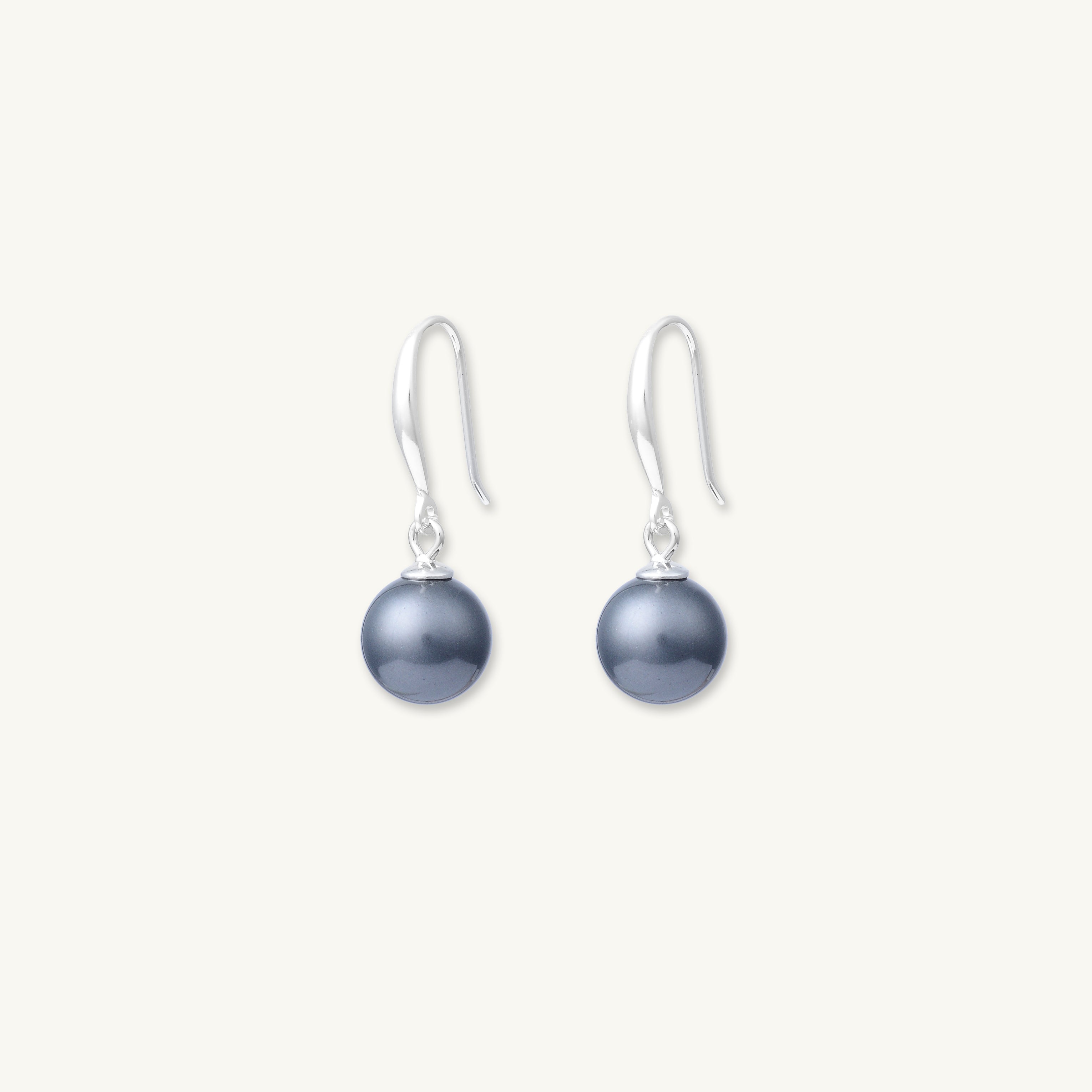 Black Freshwater Pearl Drop Earrings