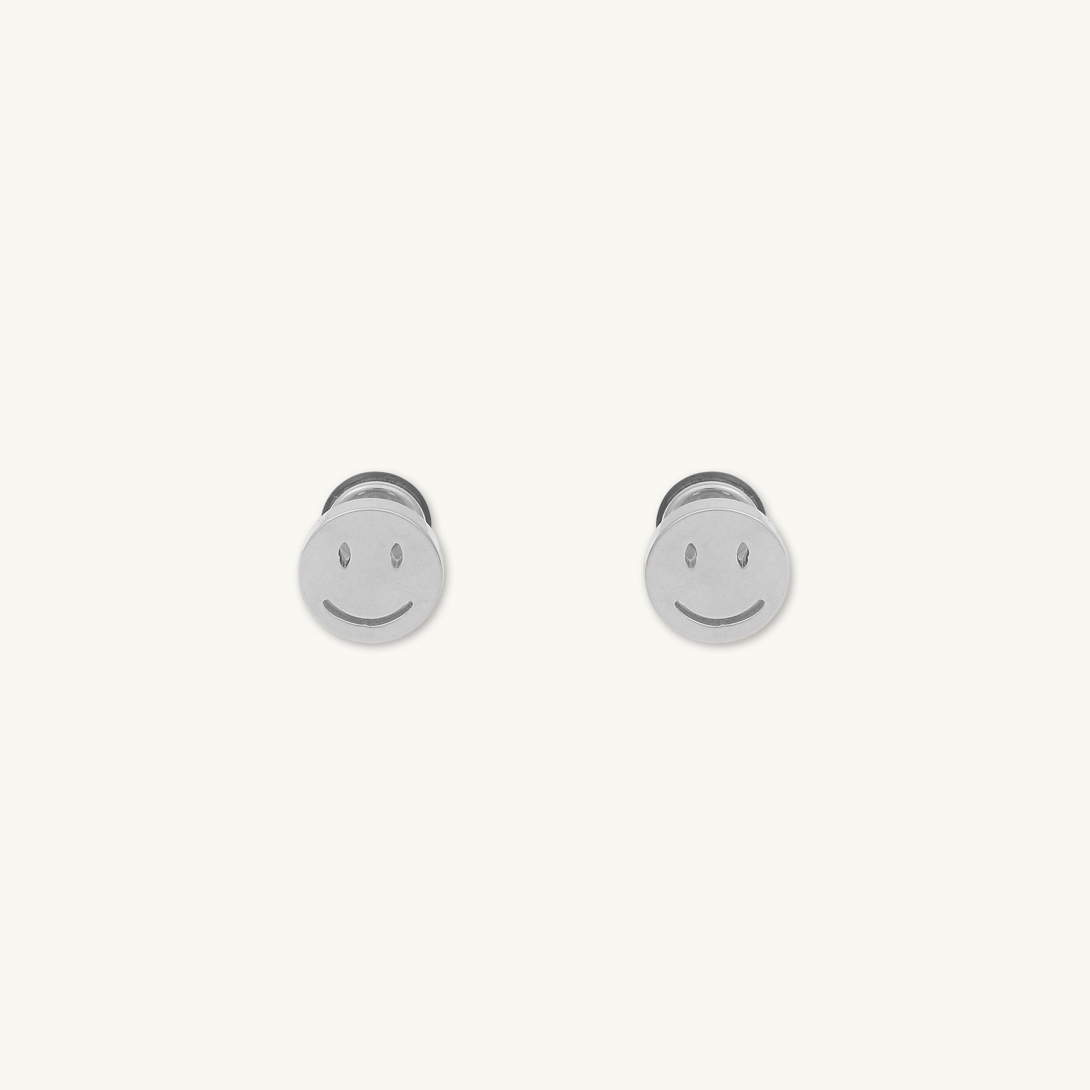 Unisex Smiley Face Stud Earrings