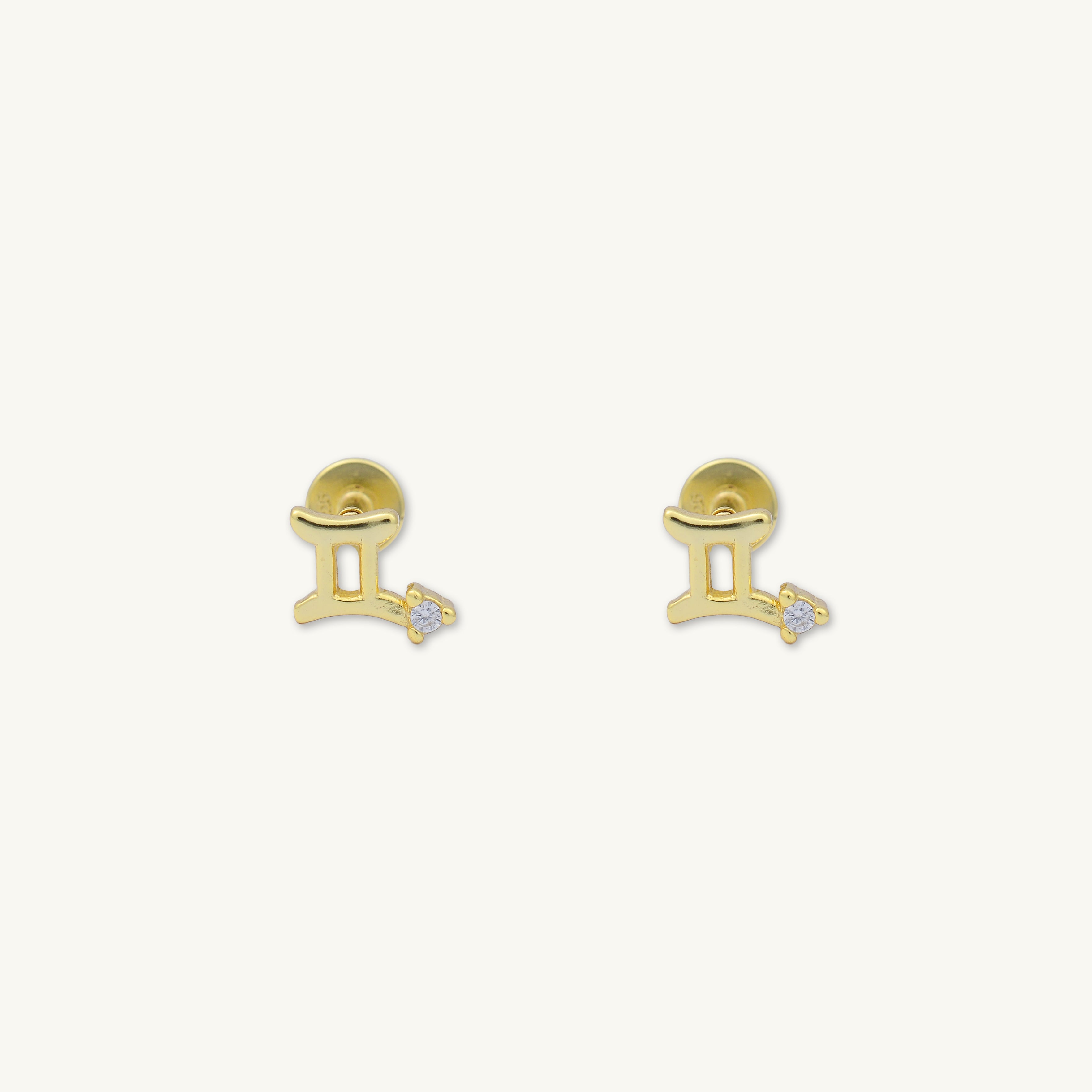 Gemini Zodiac Star Sign Flat Back Earrings