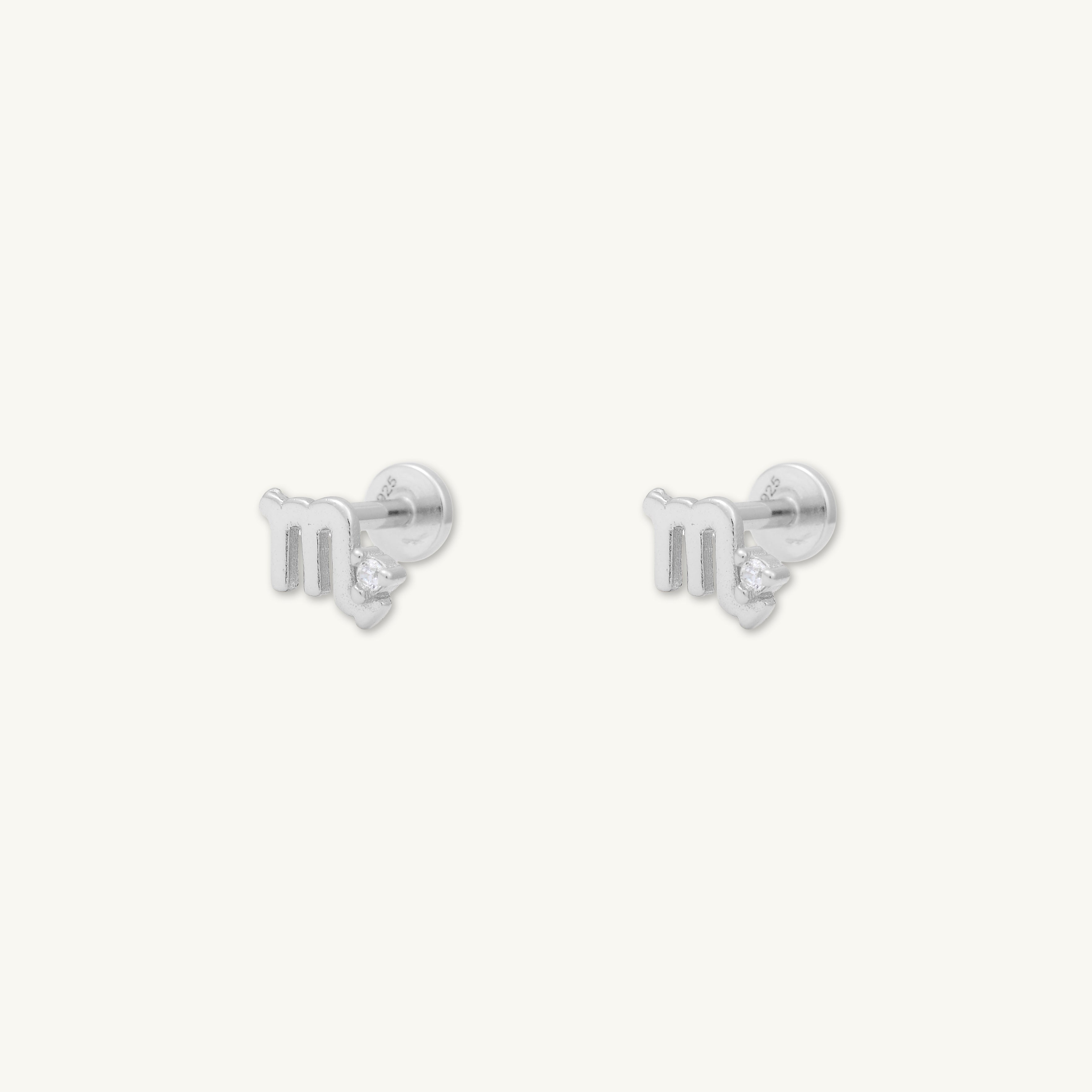 Scorpio Zodiac Star Sign Flat Back Earrings