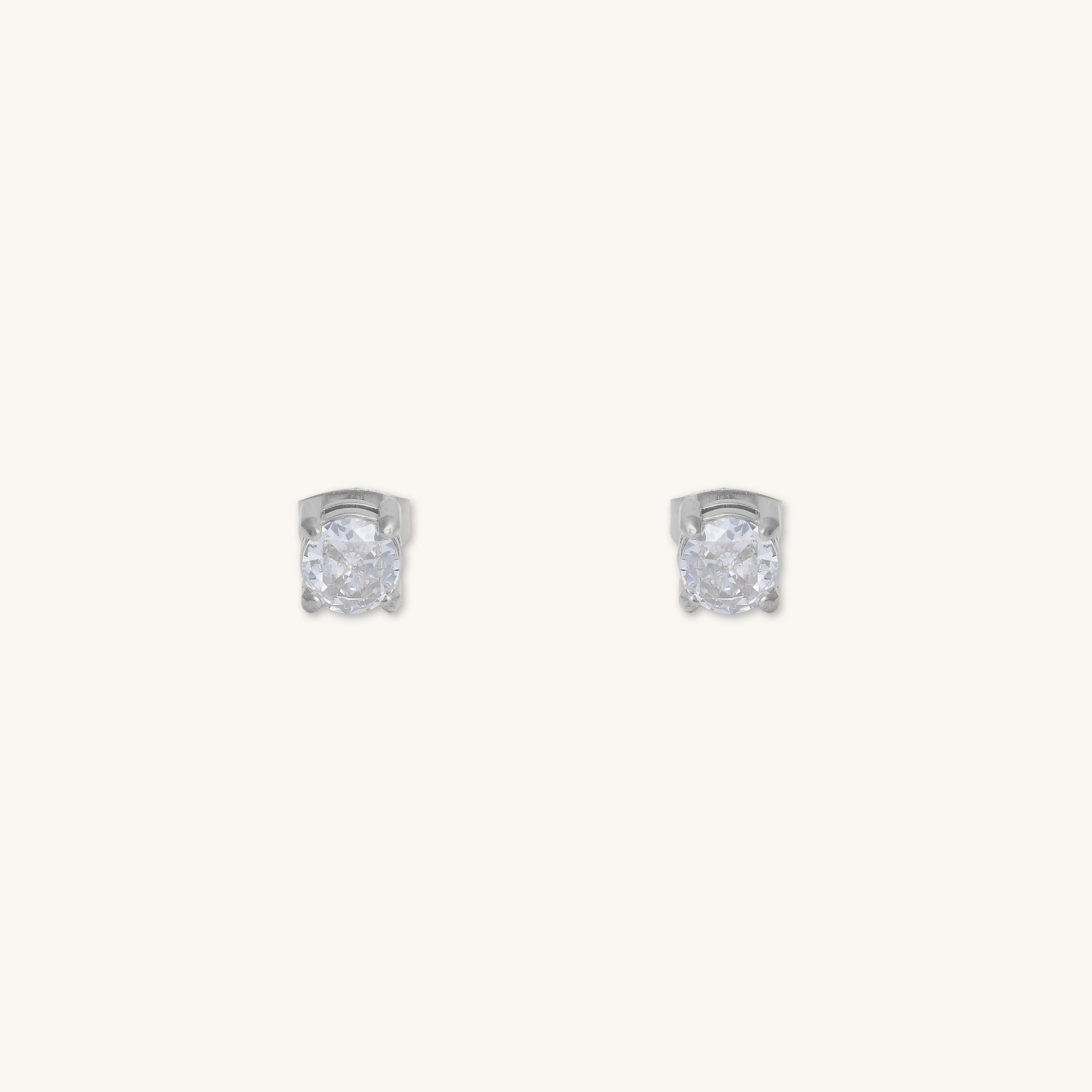 Unisex Classic Sapphire Stud Earrings