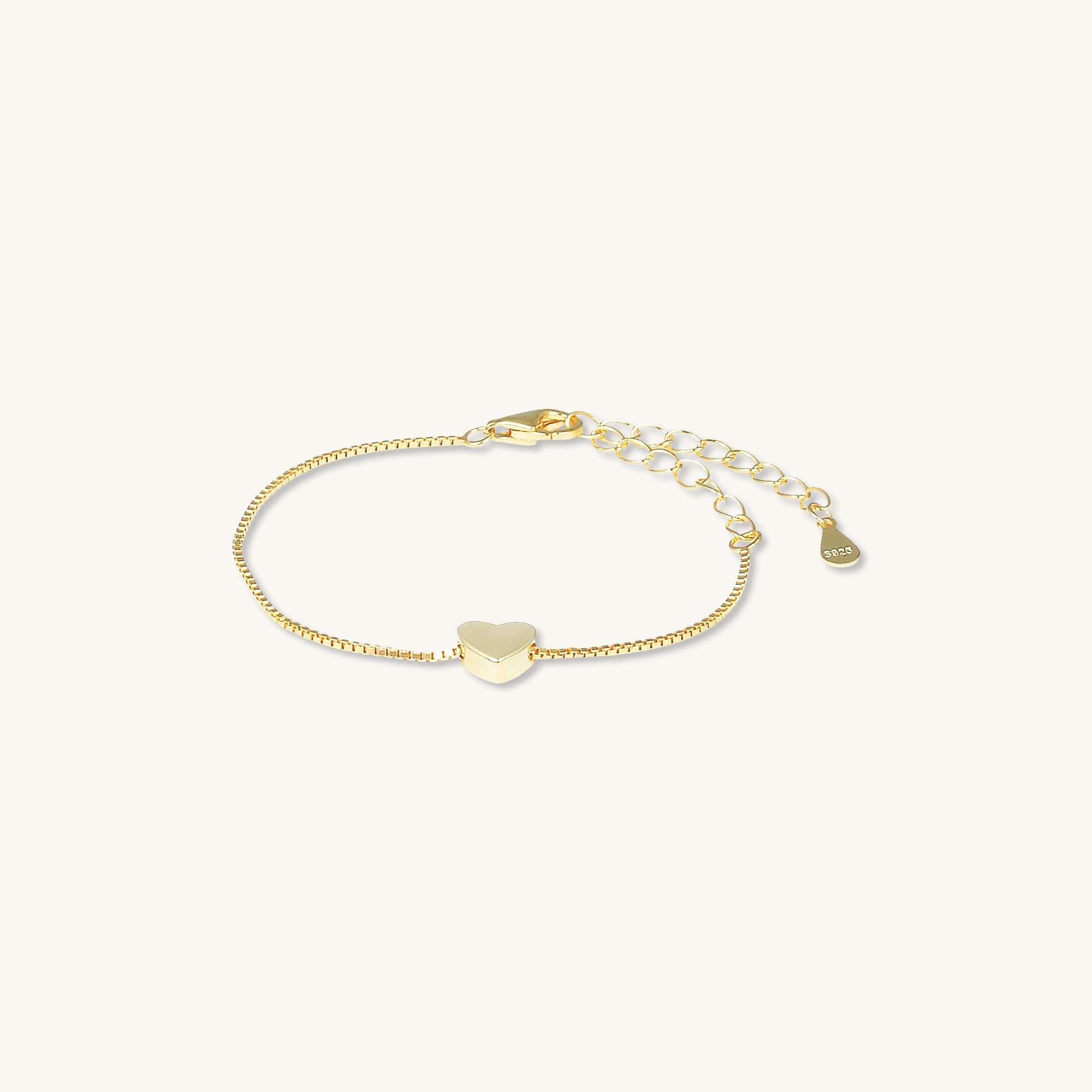 Solid Heart Chain Bracelet - Child