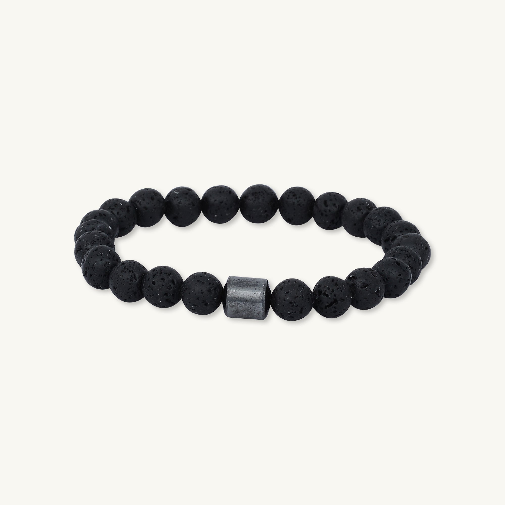 Black Lava Beaded Bracelet