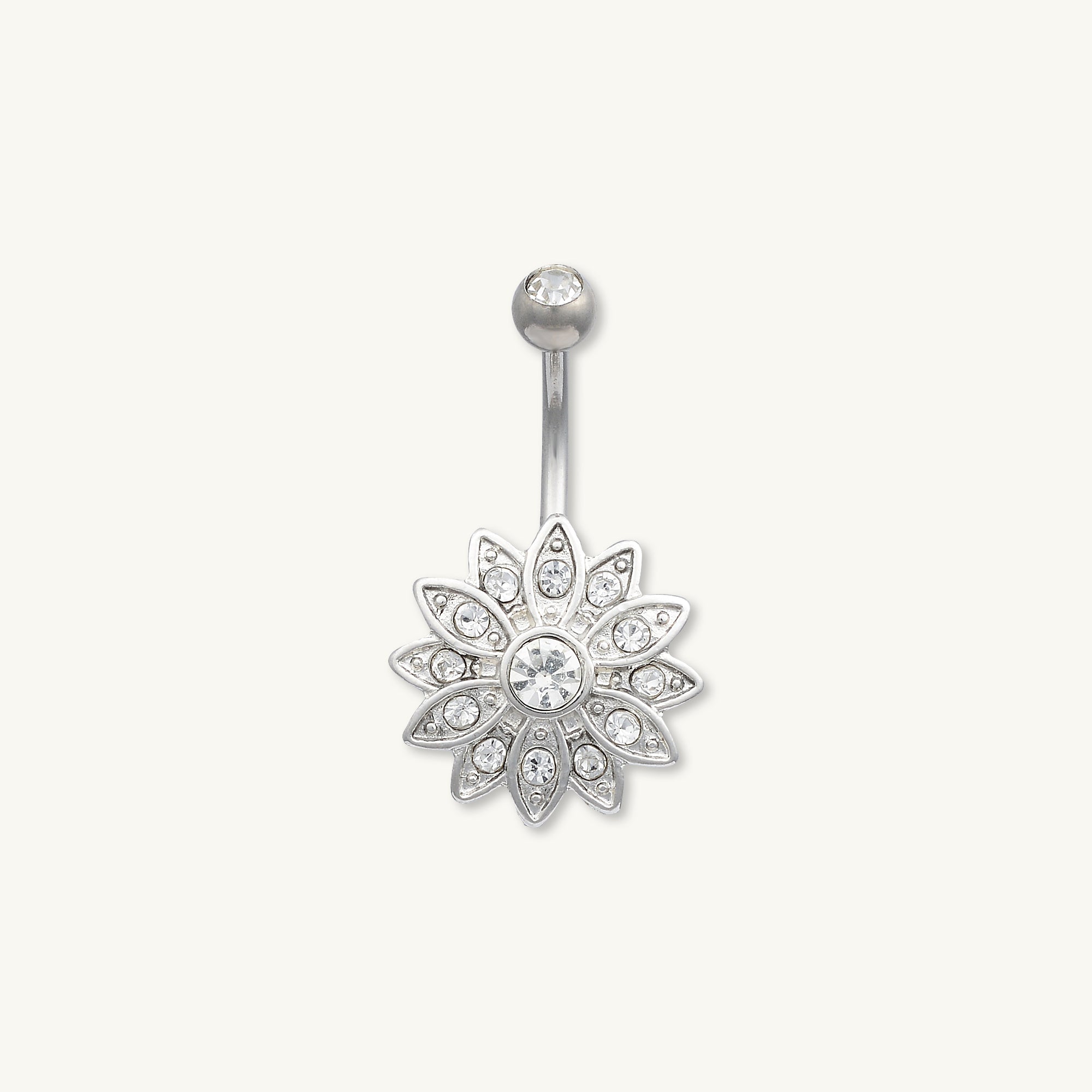 Sunflower Sapphire Titanium Belly Ring