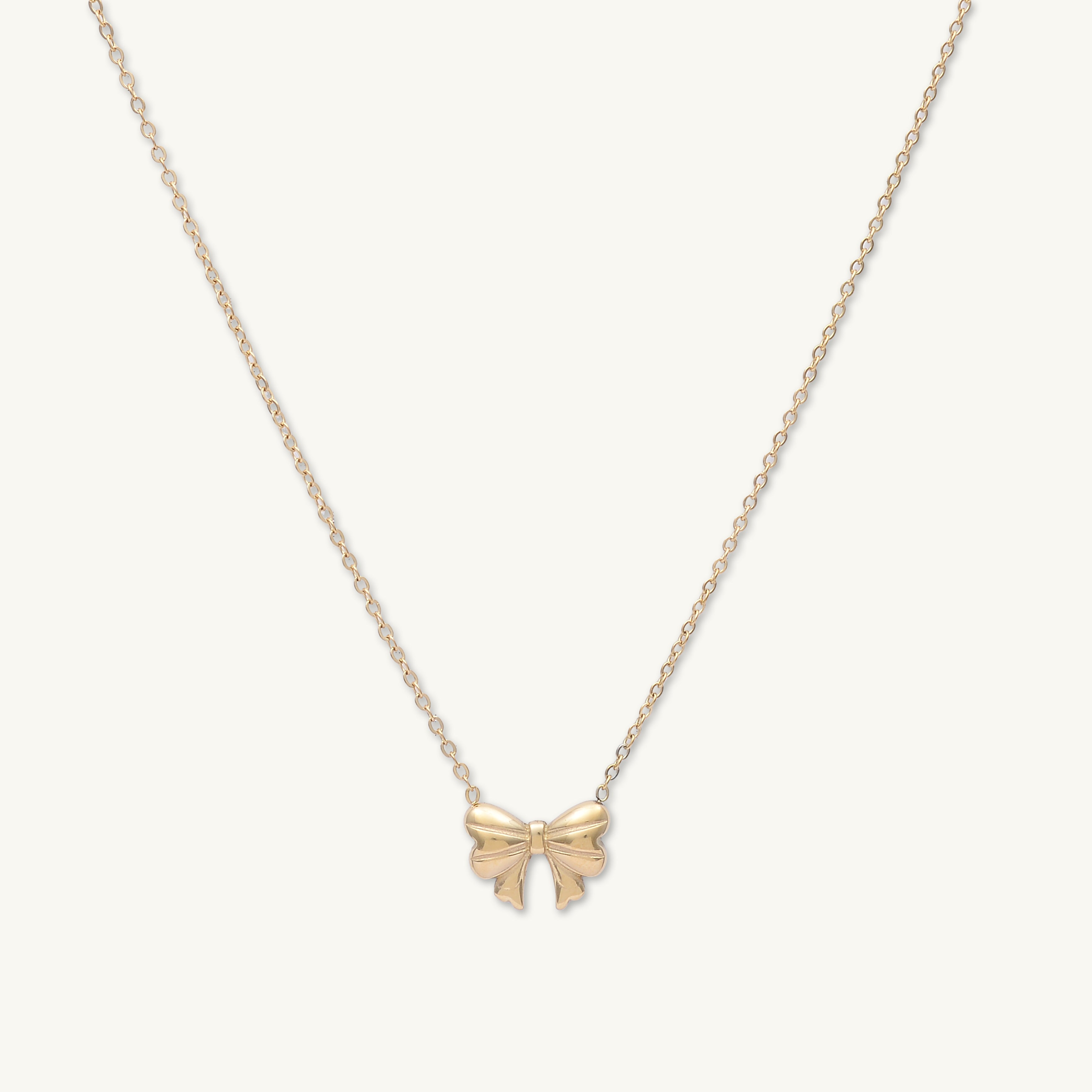 Bow Ribbon Chain Necklace