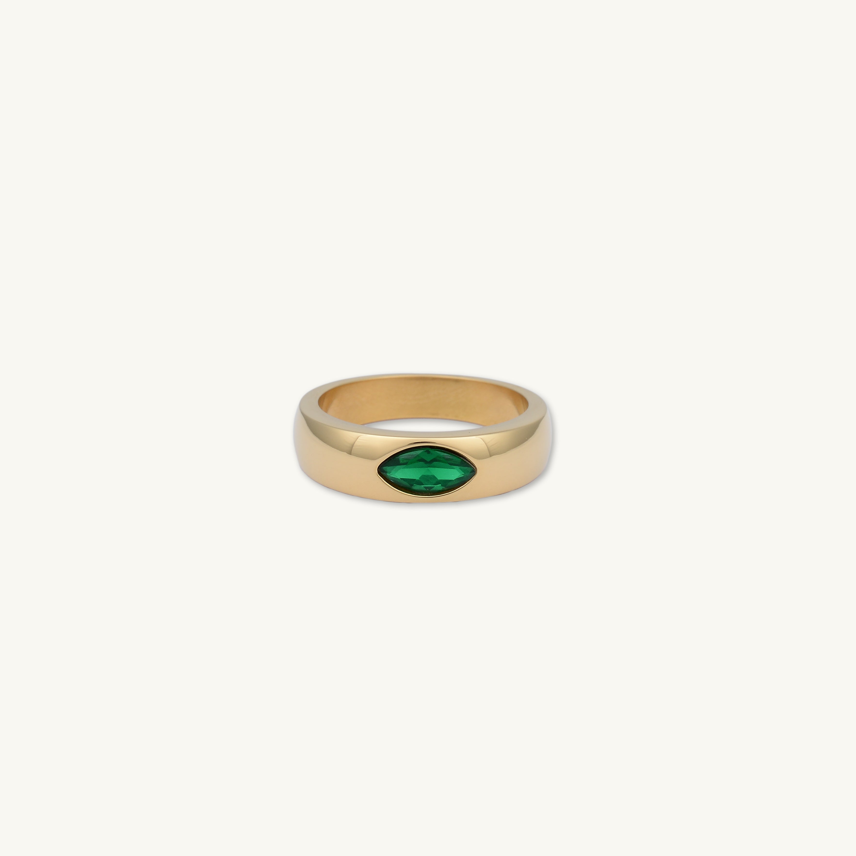 Marquise Emerald Eye Statement Ring