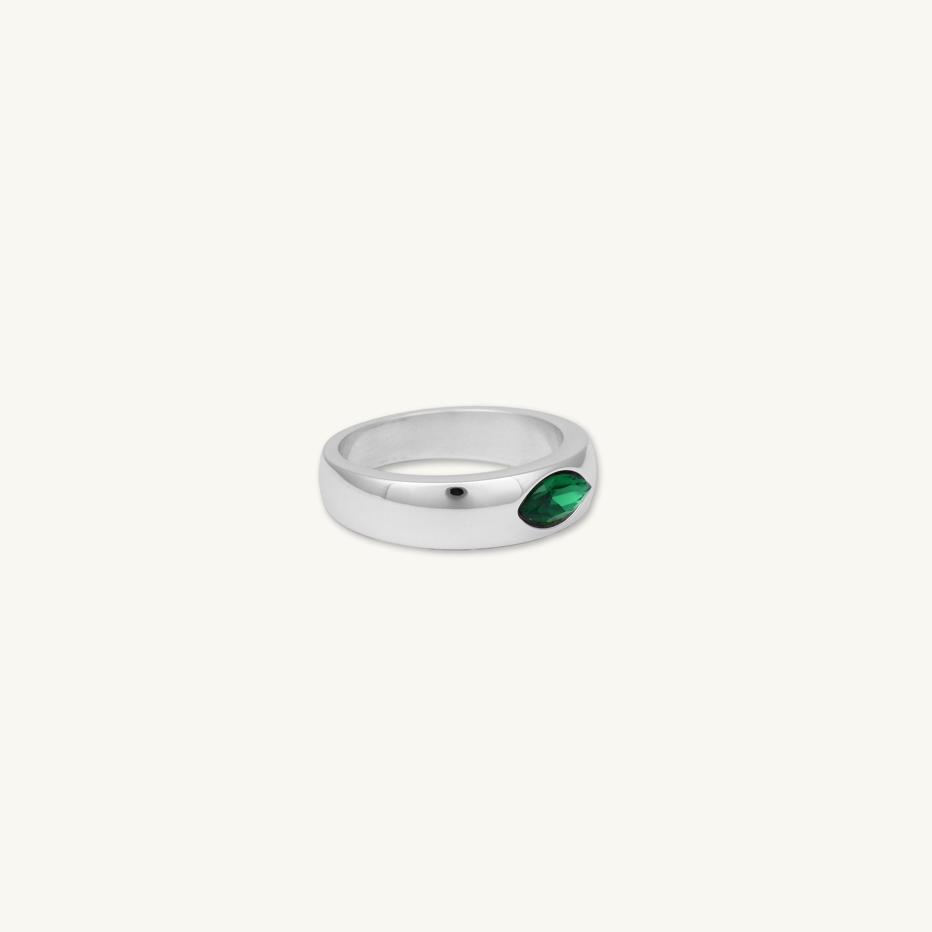 Marquise Emerald Eye Statement Ring