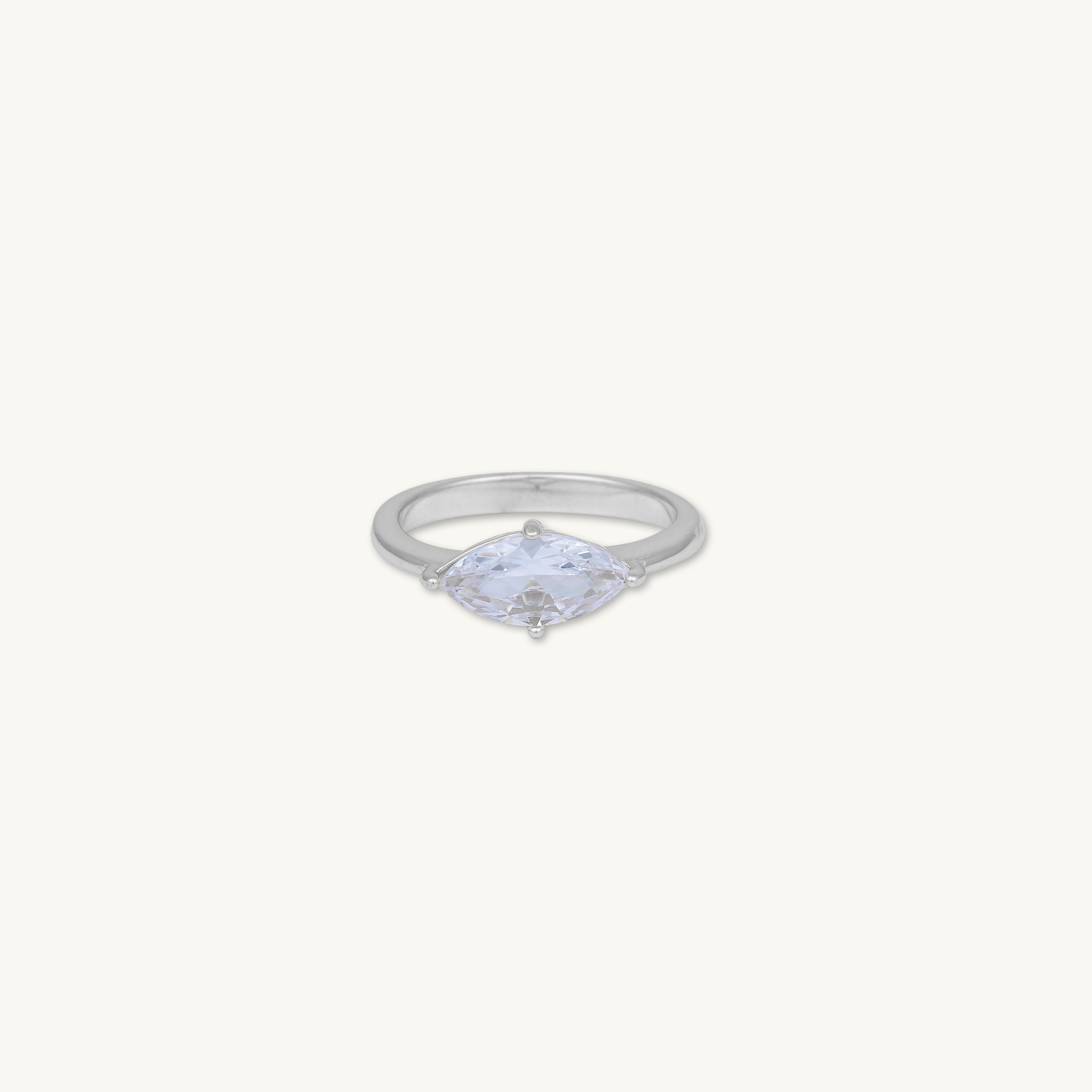 Marquise Eye Sapphire Ring