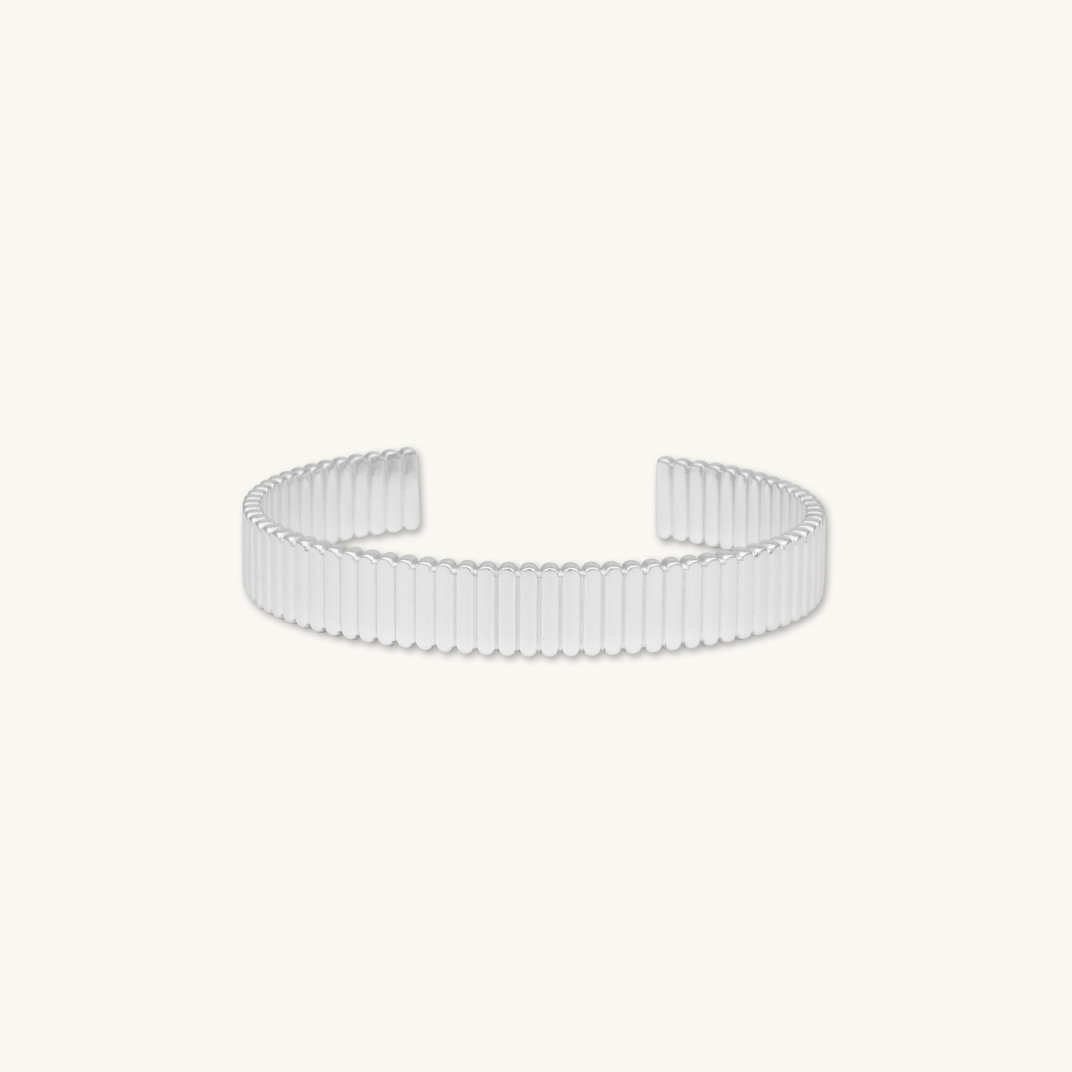 Thick Ridges Cuff Bangle Bracelet