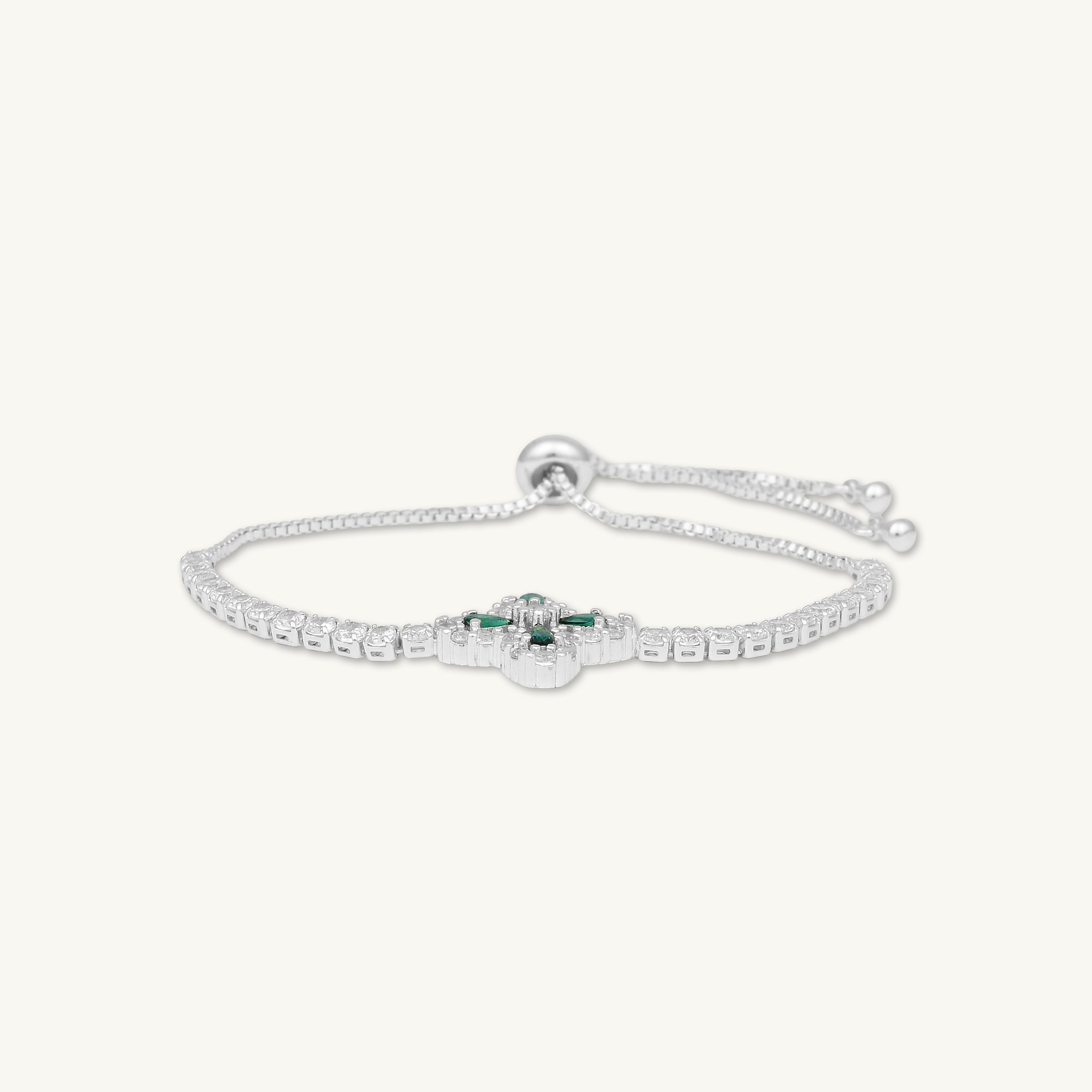 Clover Emerald Tennis Bracelet