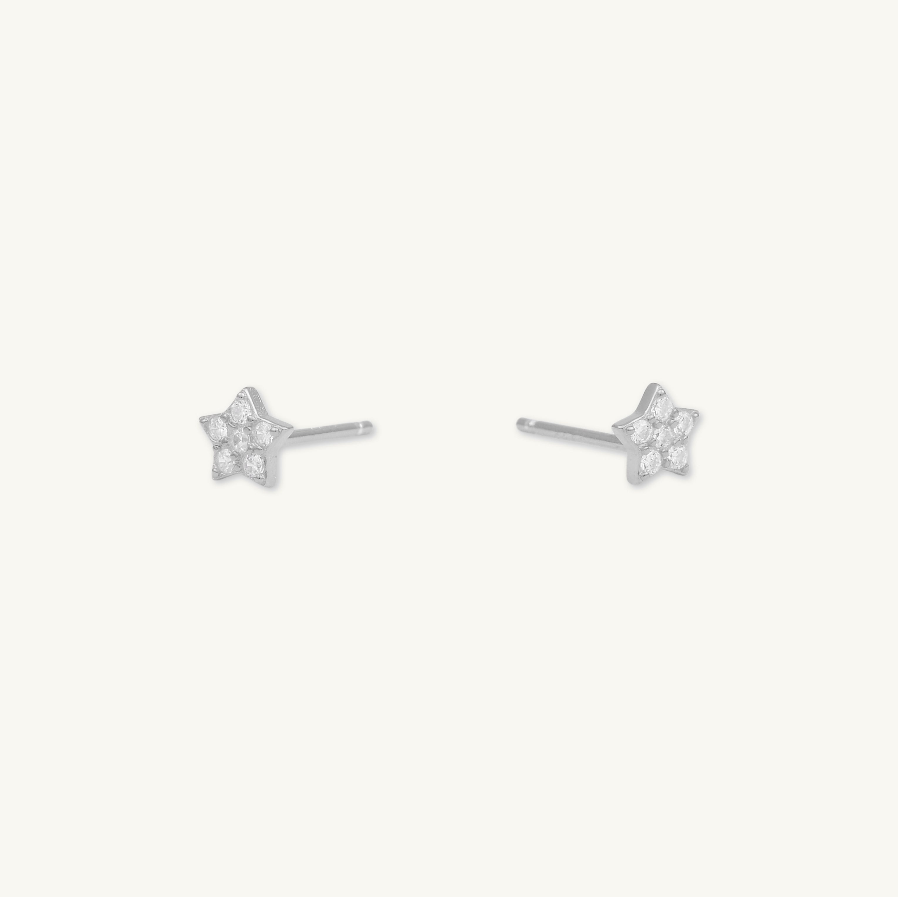 Star Sapphire Stud Earrings