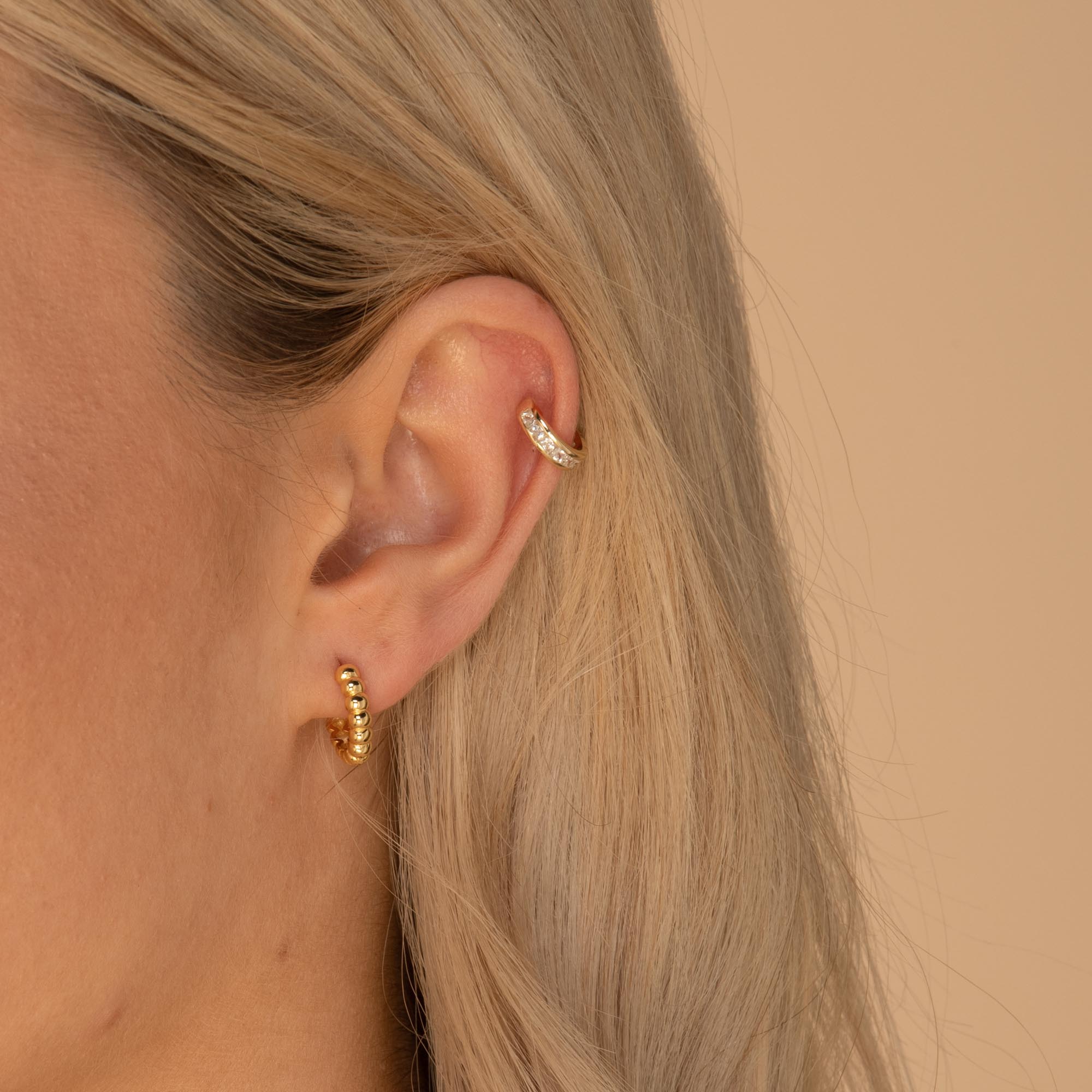 Single Sapphire Ear Cuff