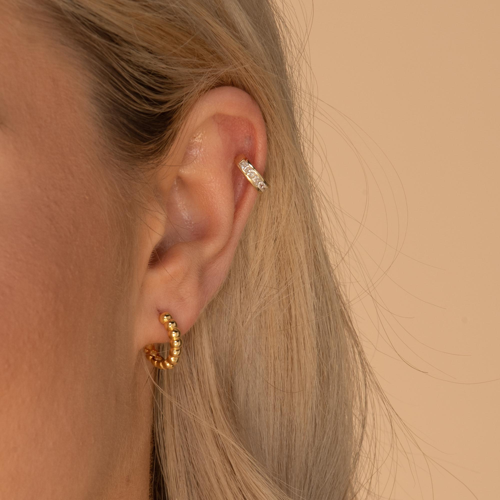 Thick Dot Huggie Earrings