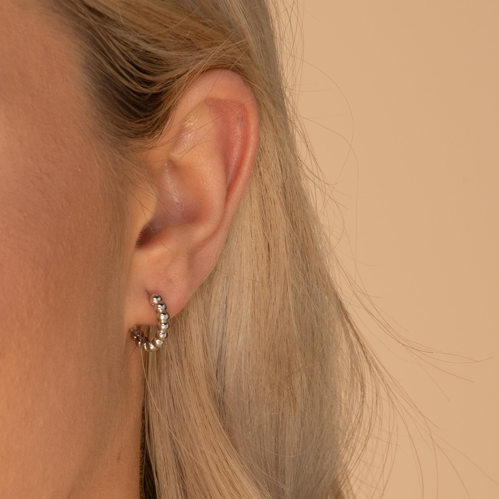 Thick Dot Huggie Earrings