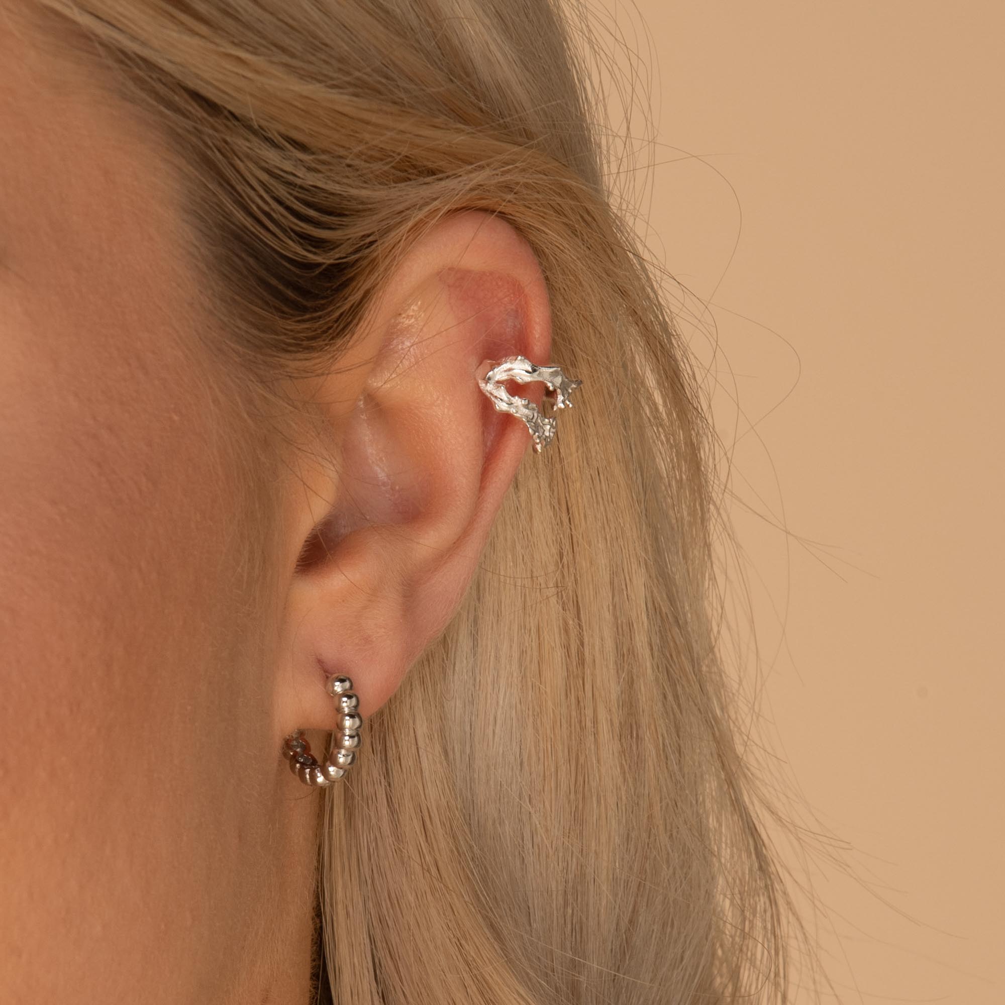 Thick Dot Huggie Earrings