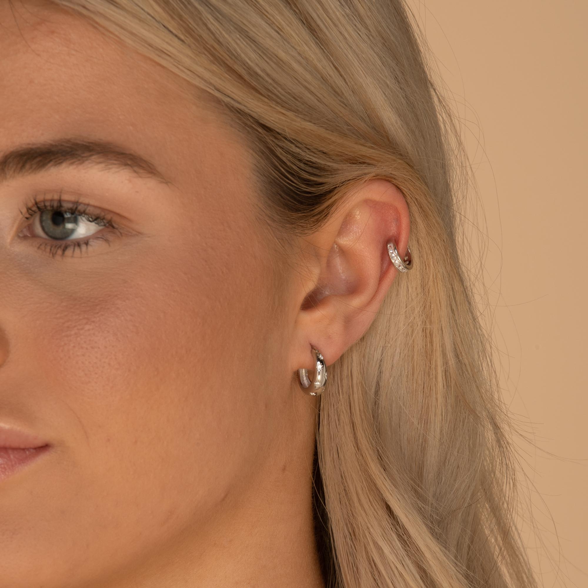 Single Sapphire Ear Cuff