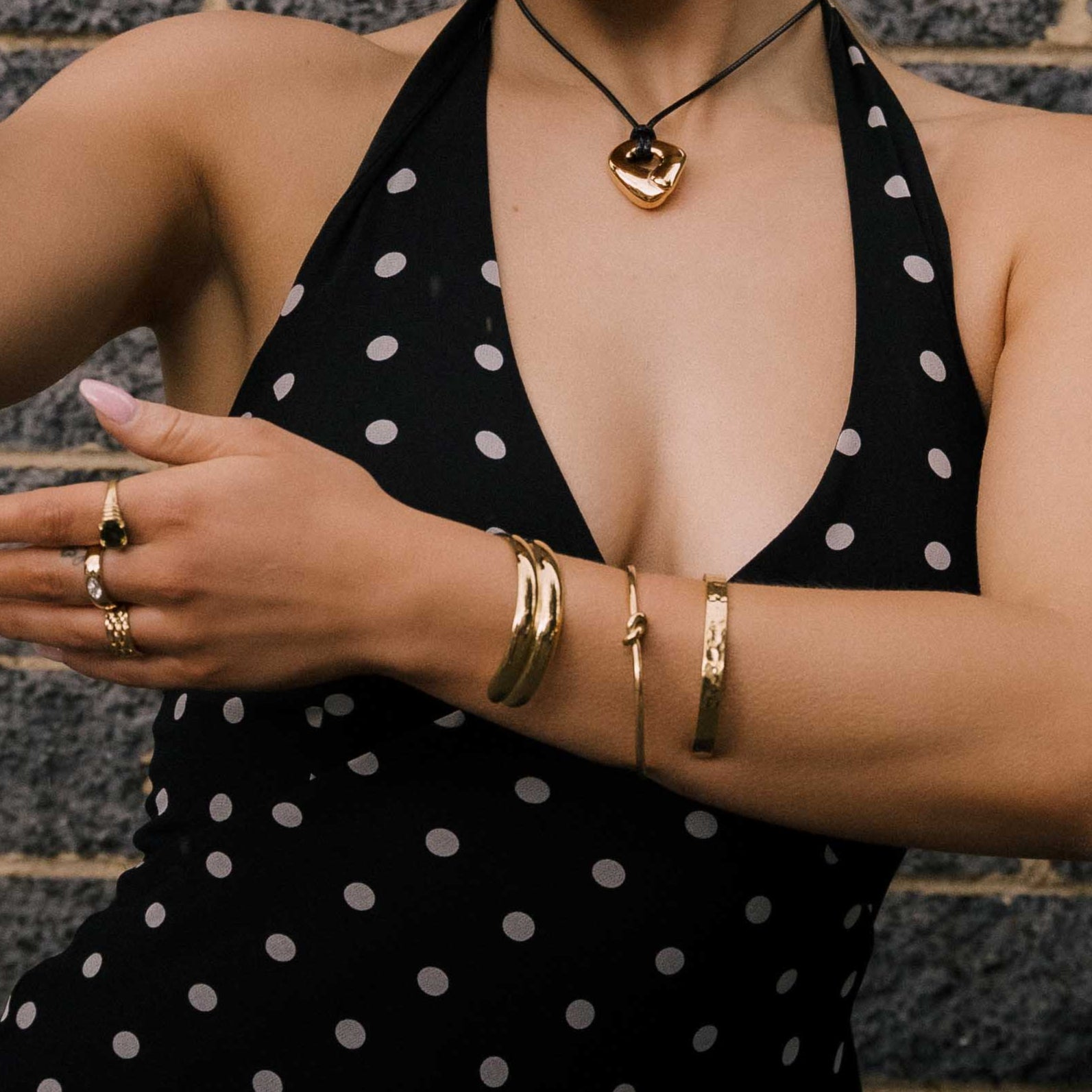 Love Knot Open Cuff Bangle Bracelet