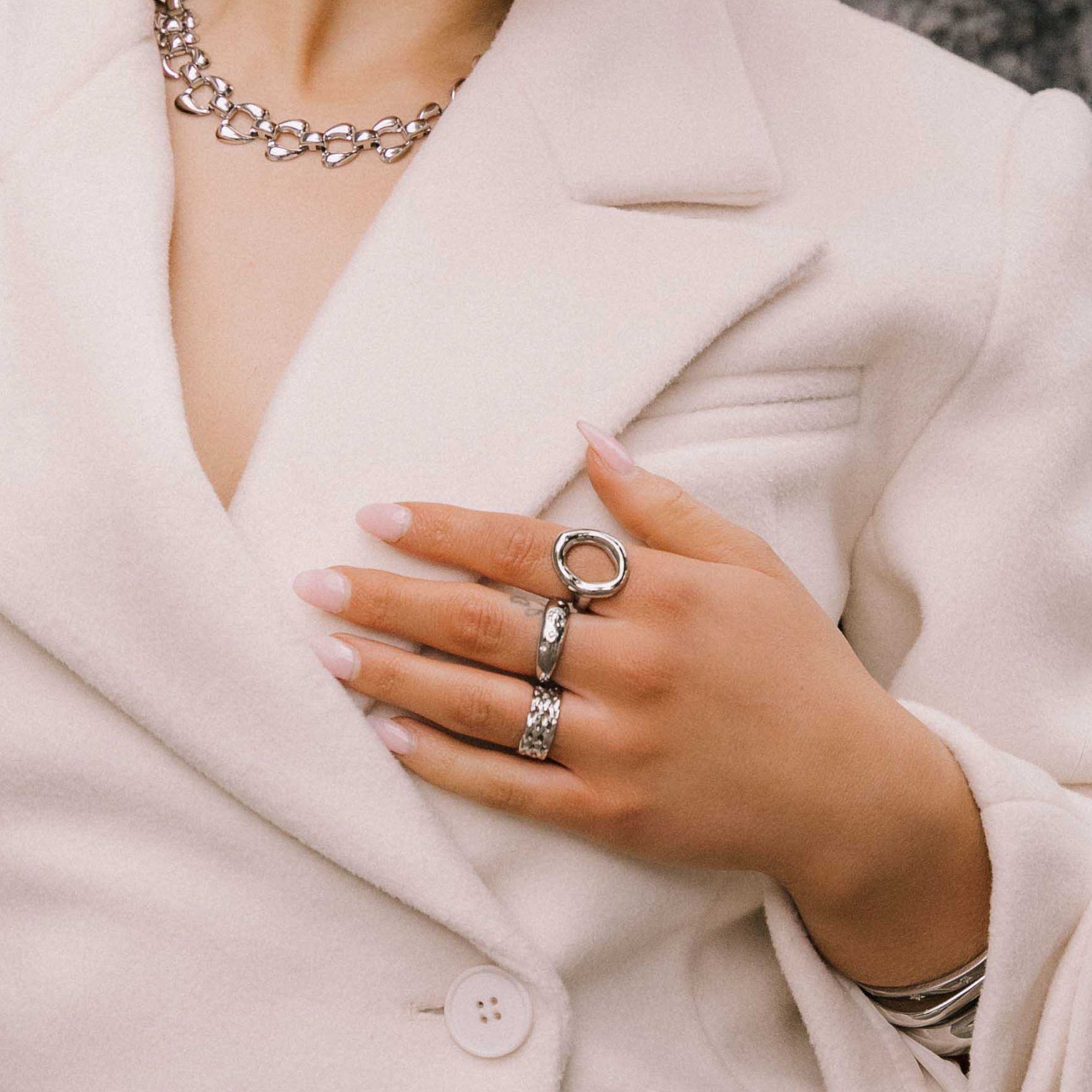 Isla Weave Statement Open Ring