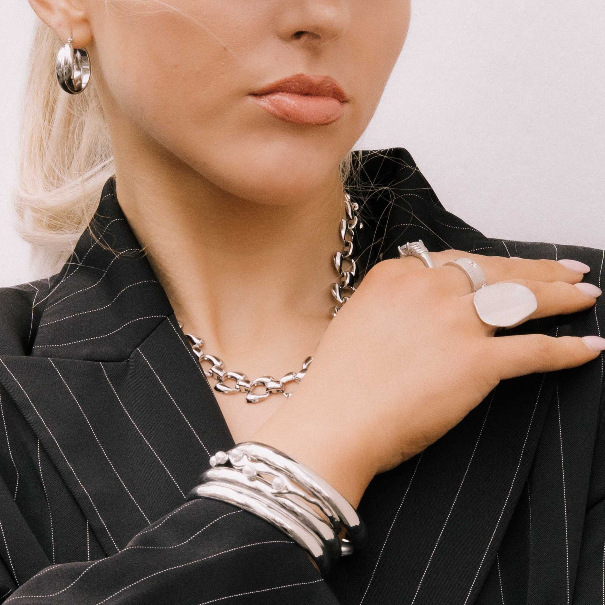 Pebble Textured Open Ring