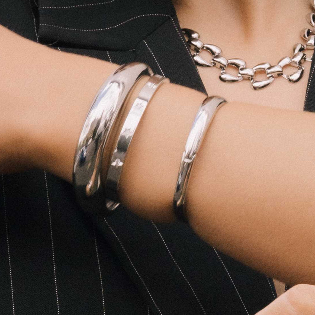 Classic Square Dome Hinged Bangle
