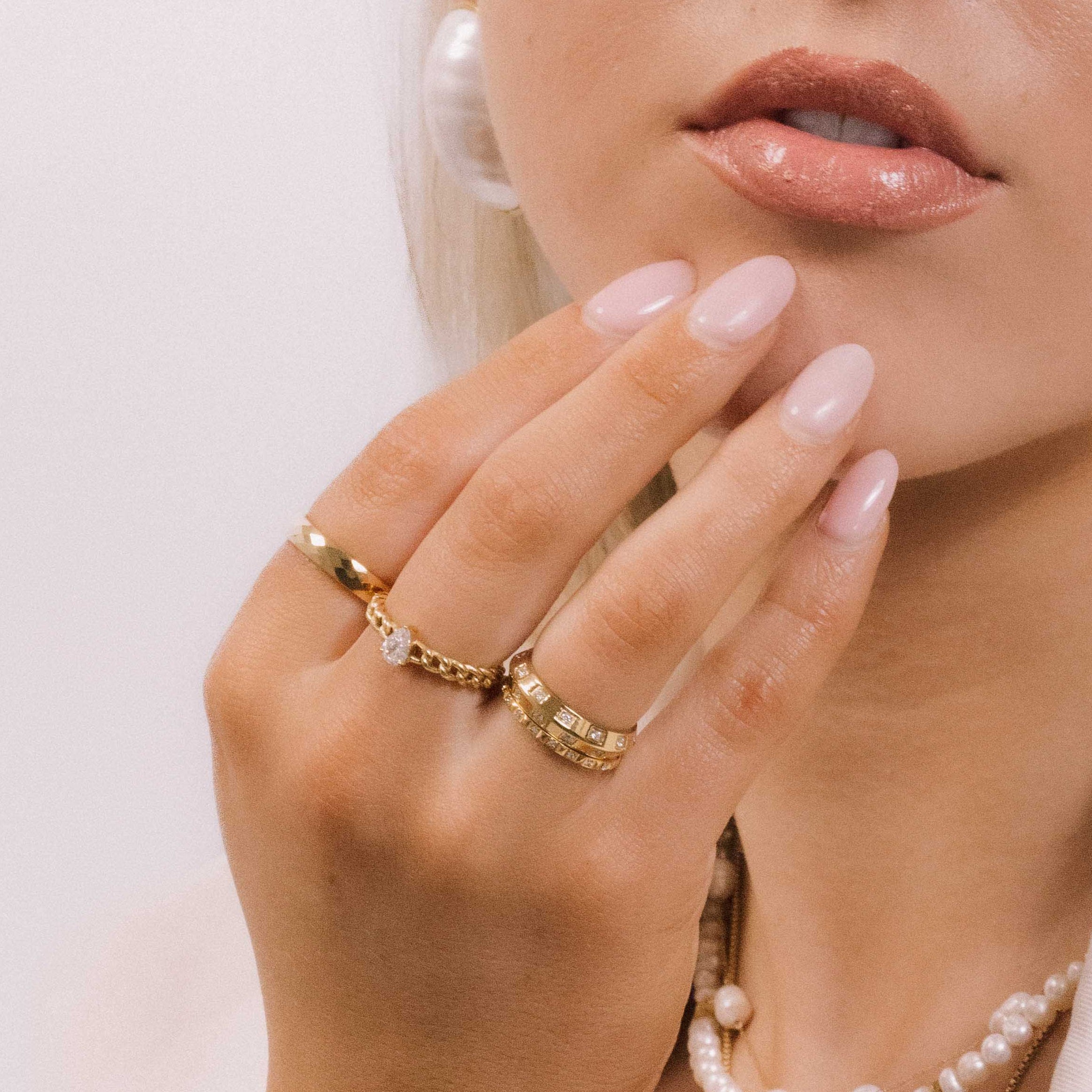 4mm Unisex Geometric Ring Band
