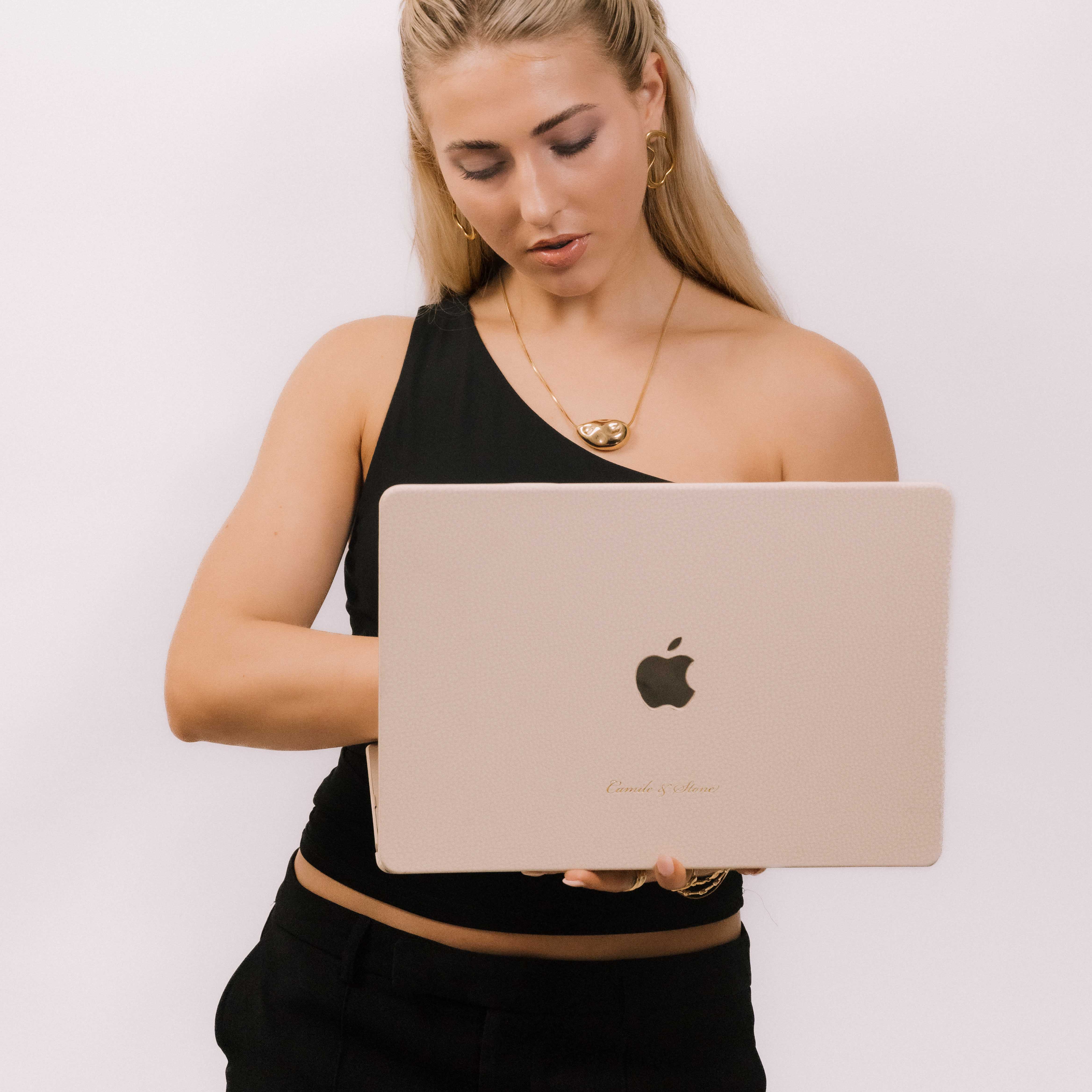 Beige Pebble Laptop Case [PRE-ORDER]
