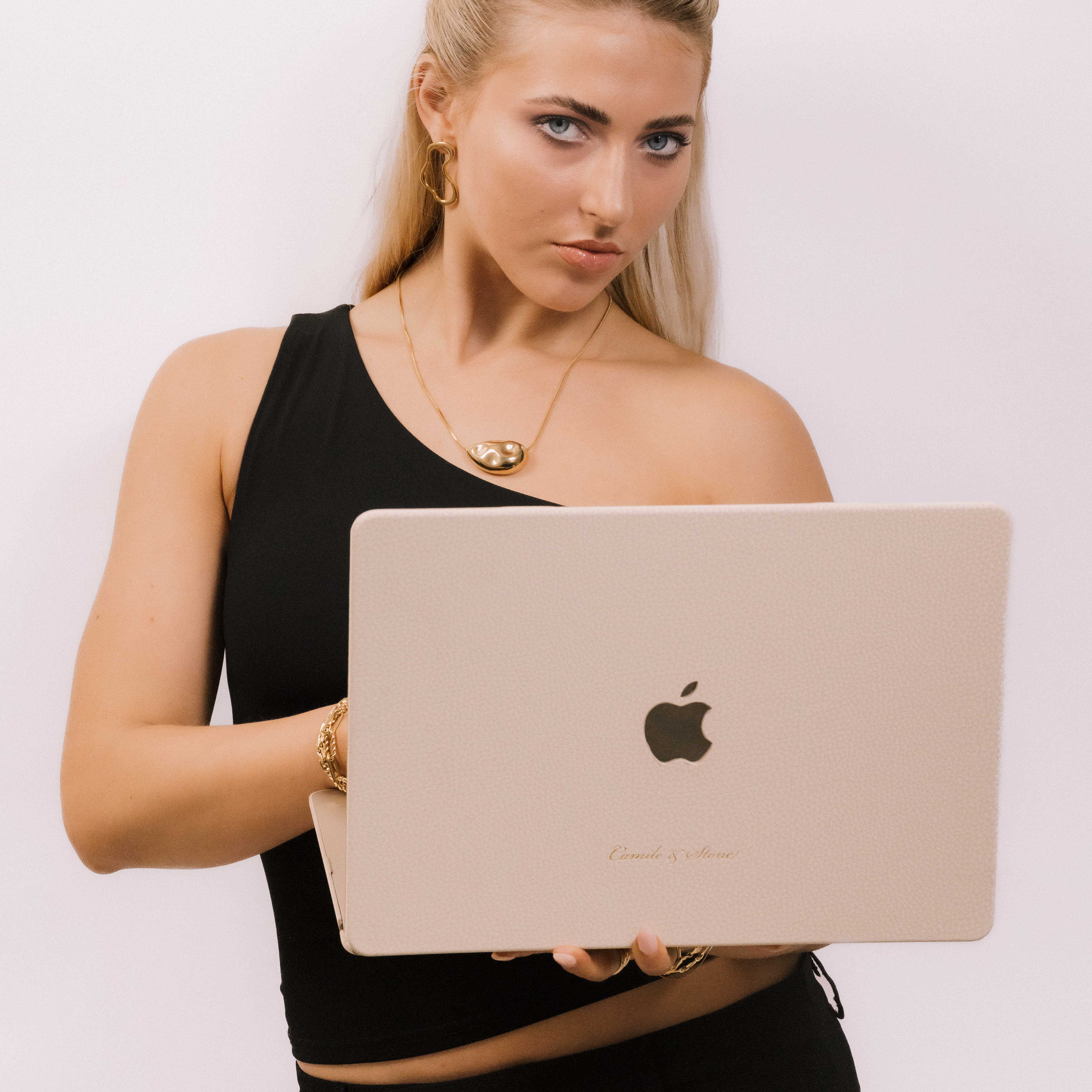 Beige Pebble Laptop Case [PRE-ORDER]
