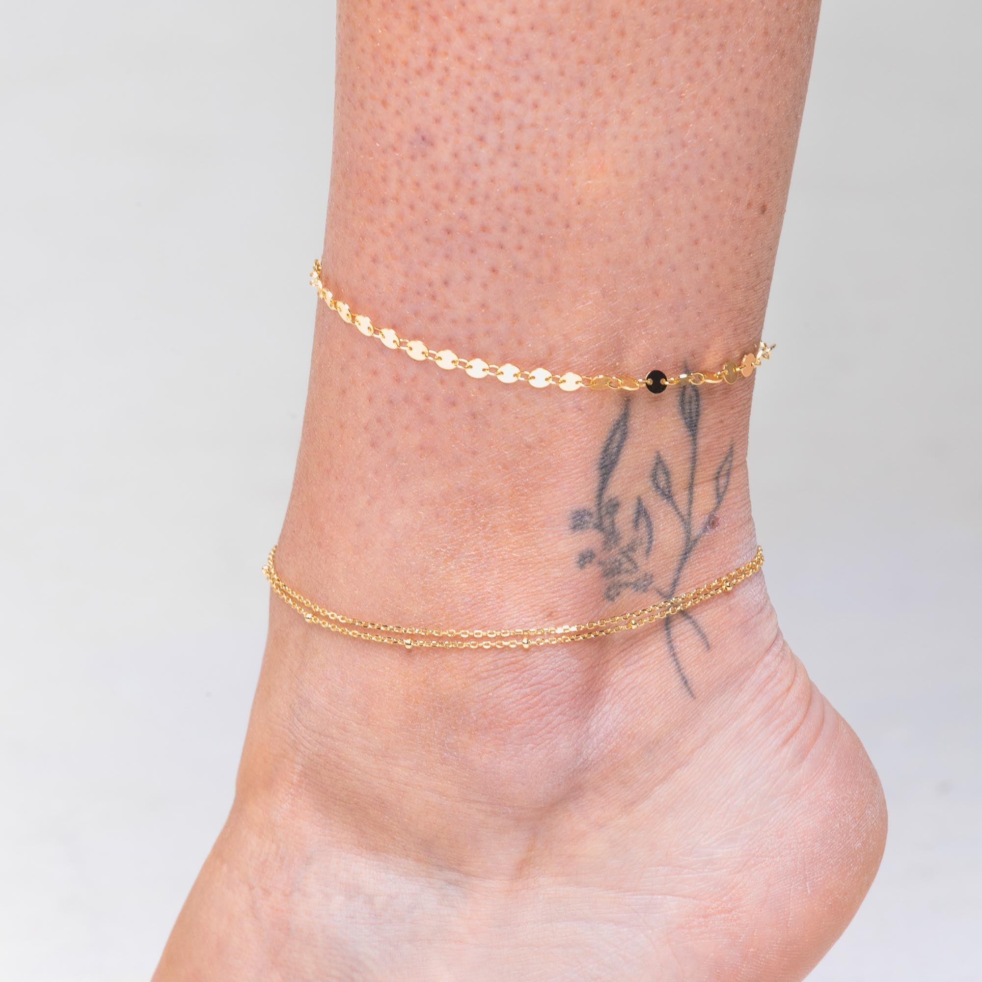 Circle Link Chain Anklet - Camile & Stone