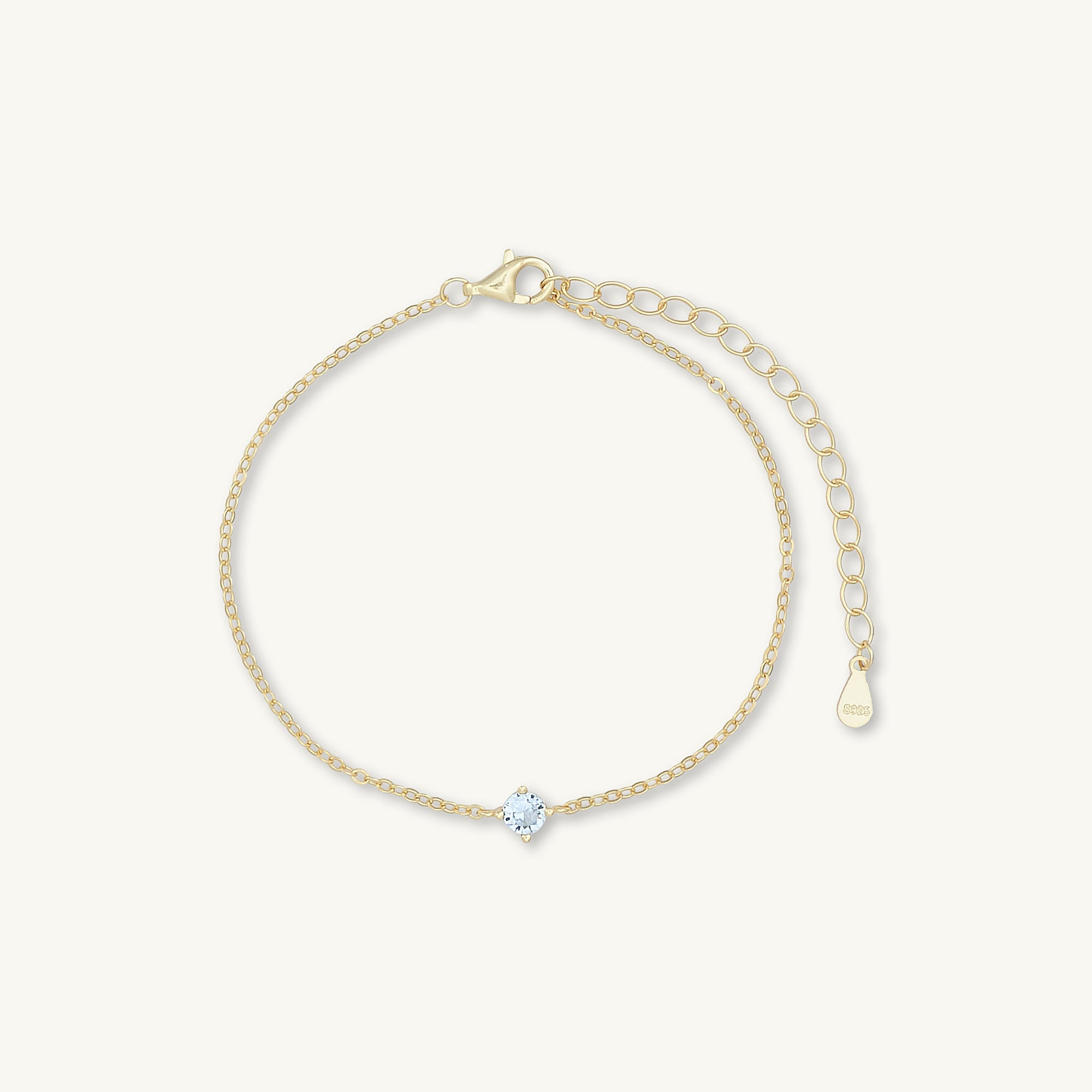 Classic Birthstone Bracelet March - Camile & Stone