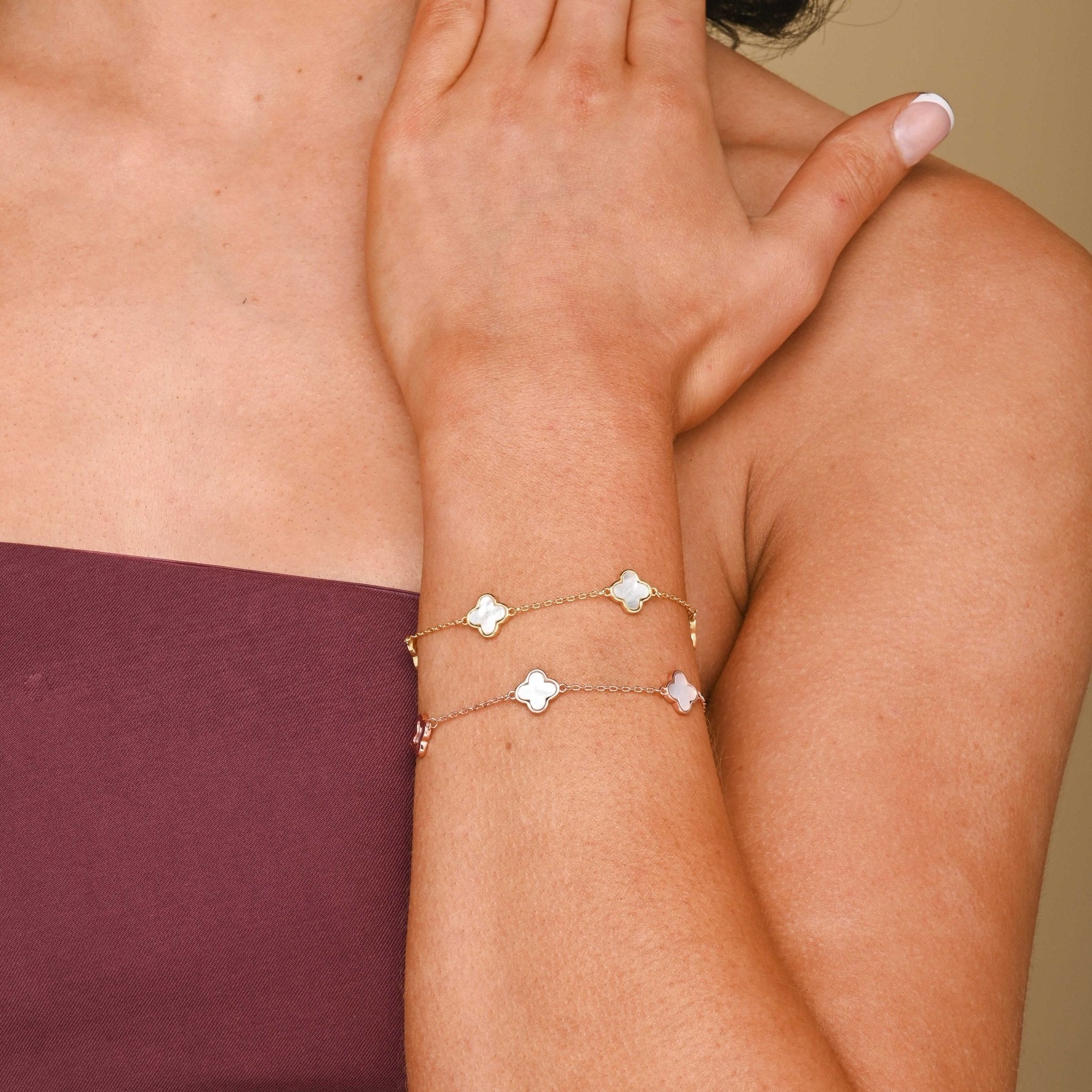Clover Station MOP Bracelet - Camile & Stone