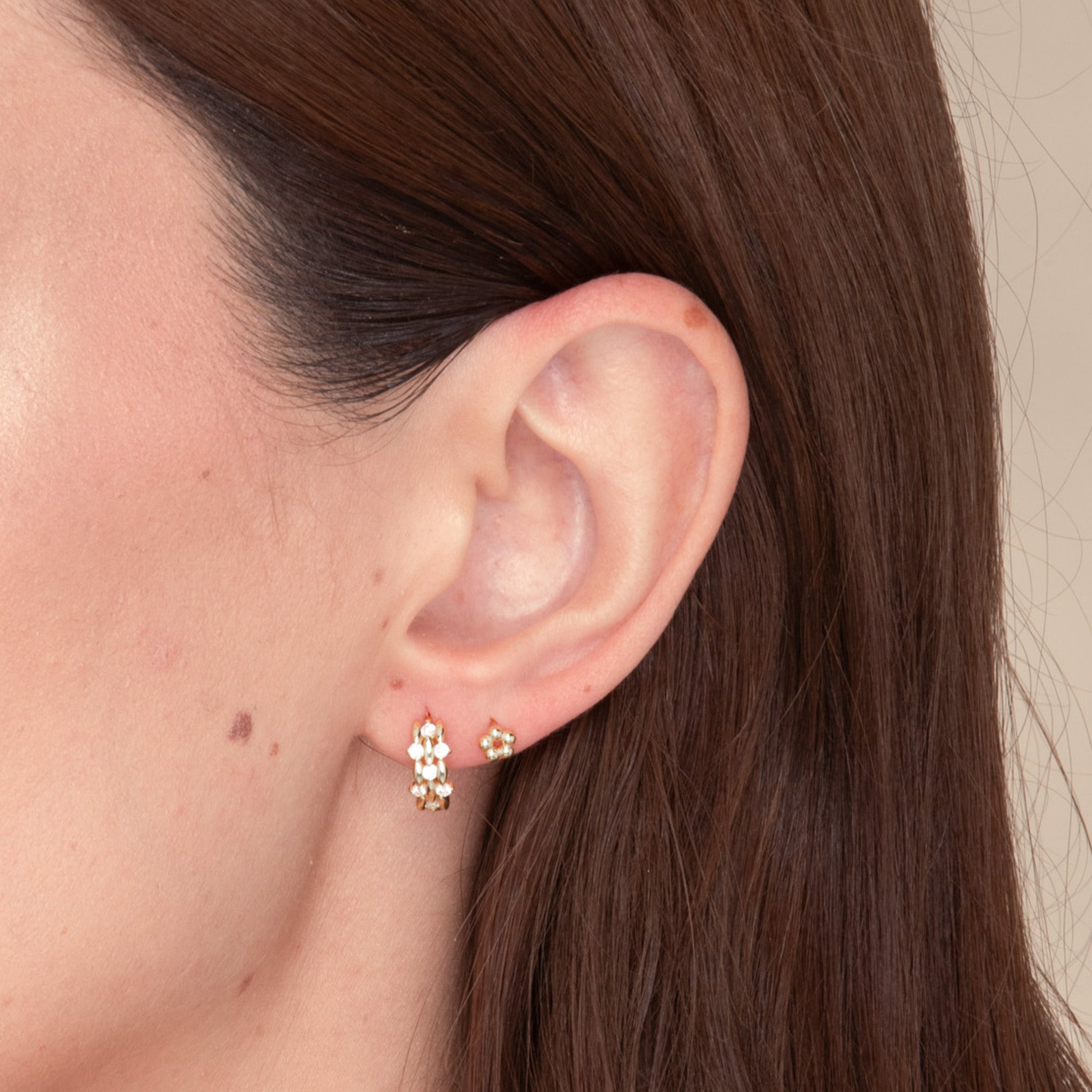 Gaia Sapphire Huggie Hoop Earrings - Camile & Stone