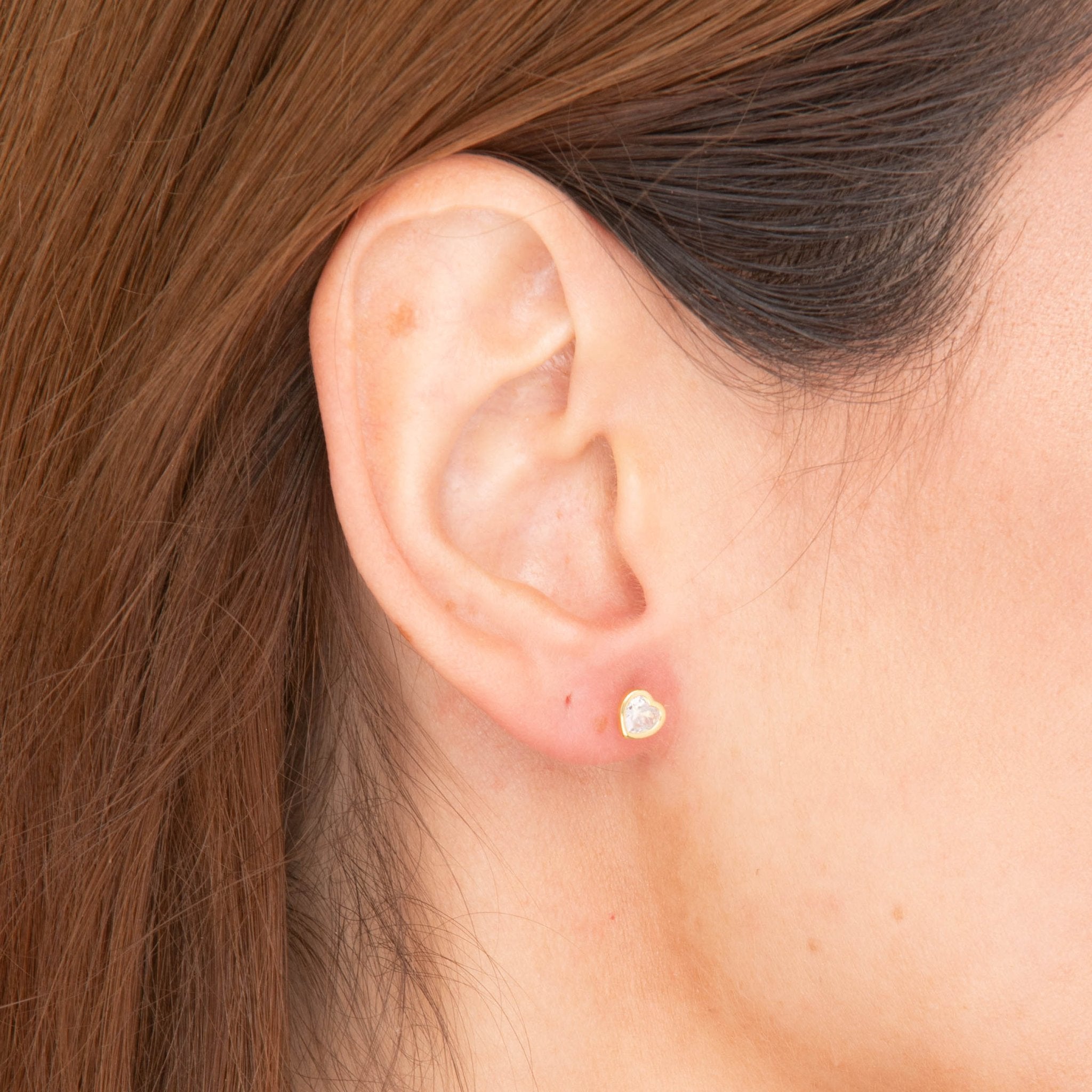 Heart Sapphire Stud Earrings - Camile & Stone