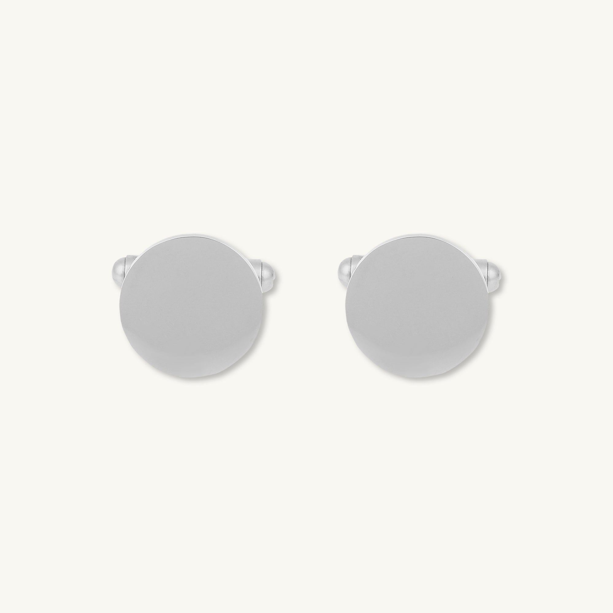 Initial Letter Personalised Engraved Circle Cufflinks - Camile & Stone