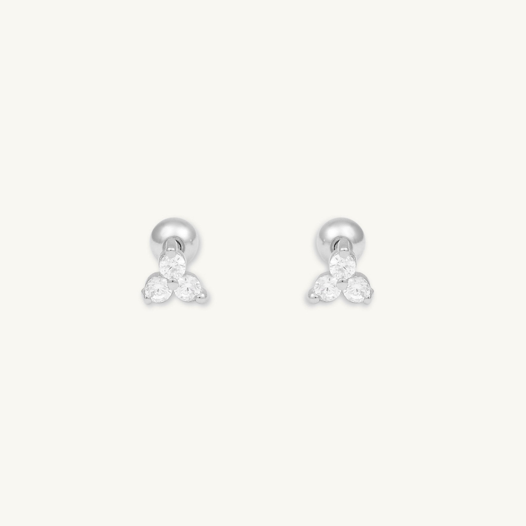 Lotus Barbell Stud Cartilage Earrings - Camile & Stone