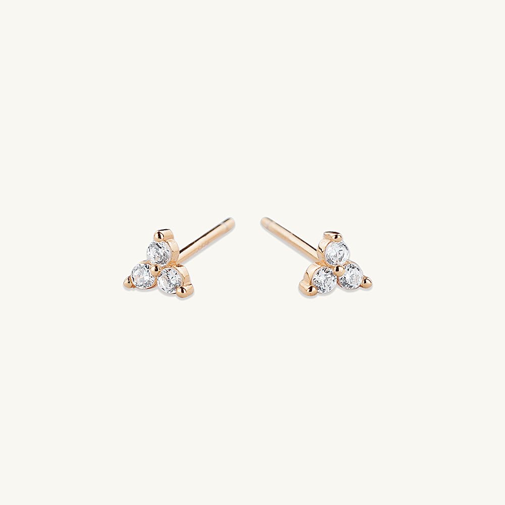 Lotus Sapphire Stud Earrings - Camile & Stone