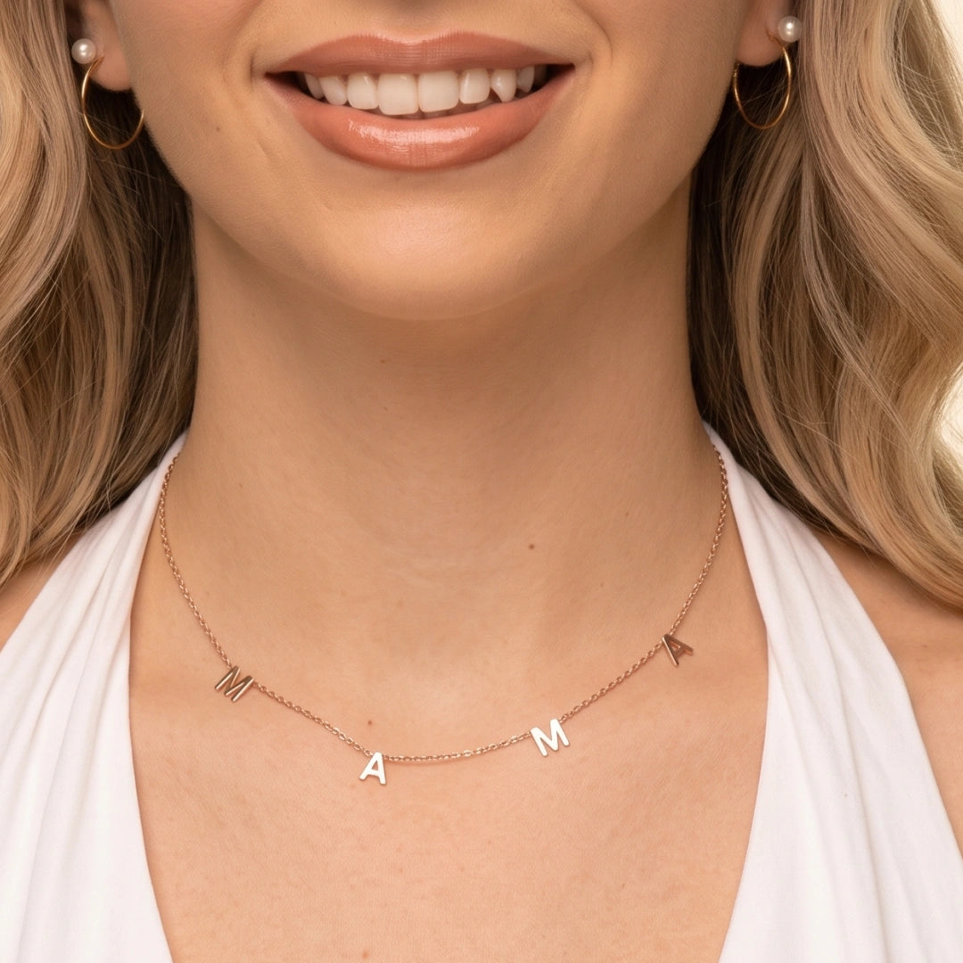 Mama Letter Chain Necklace
