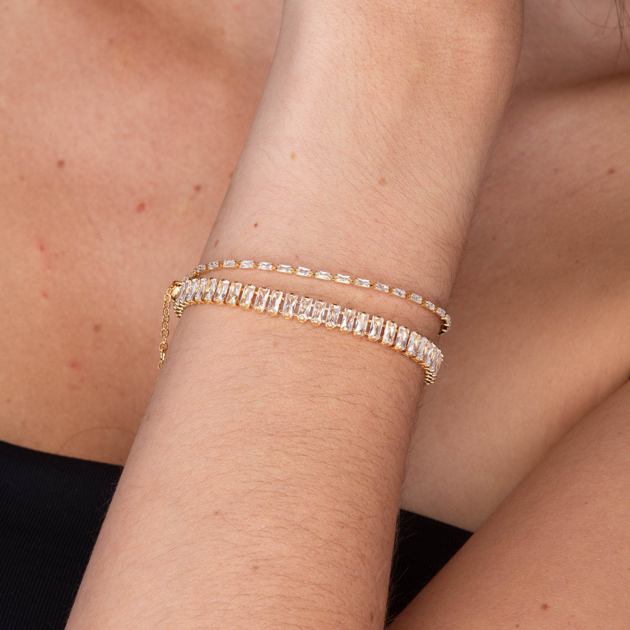 Mason Baguette Tennis Zirconia Bracelet - Camile & Stone