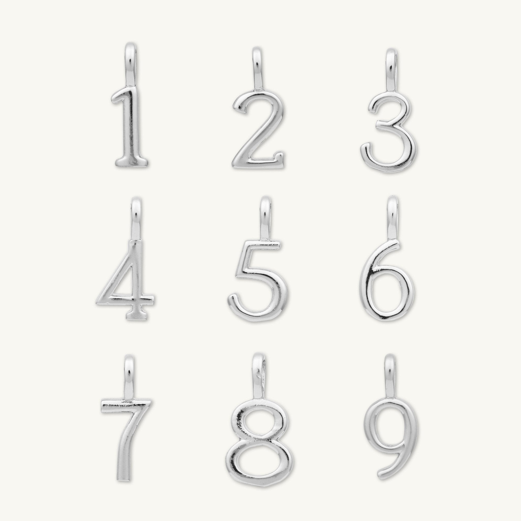 Numbers Charm Pendant - Camile & Stone
