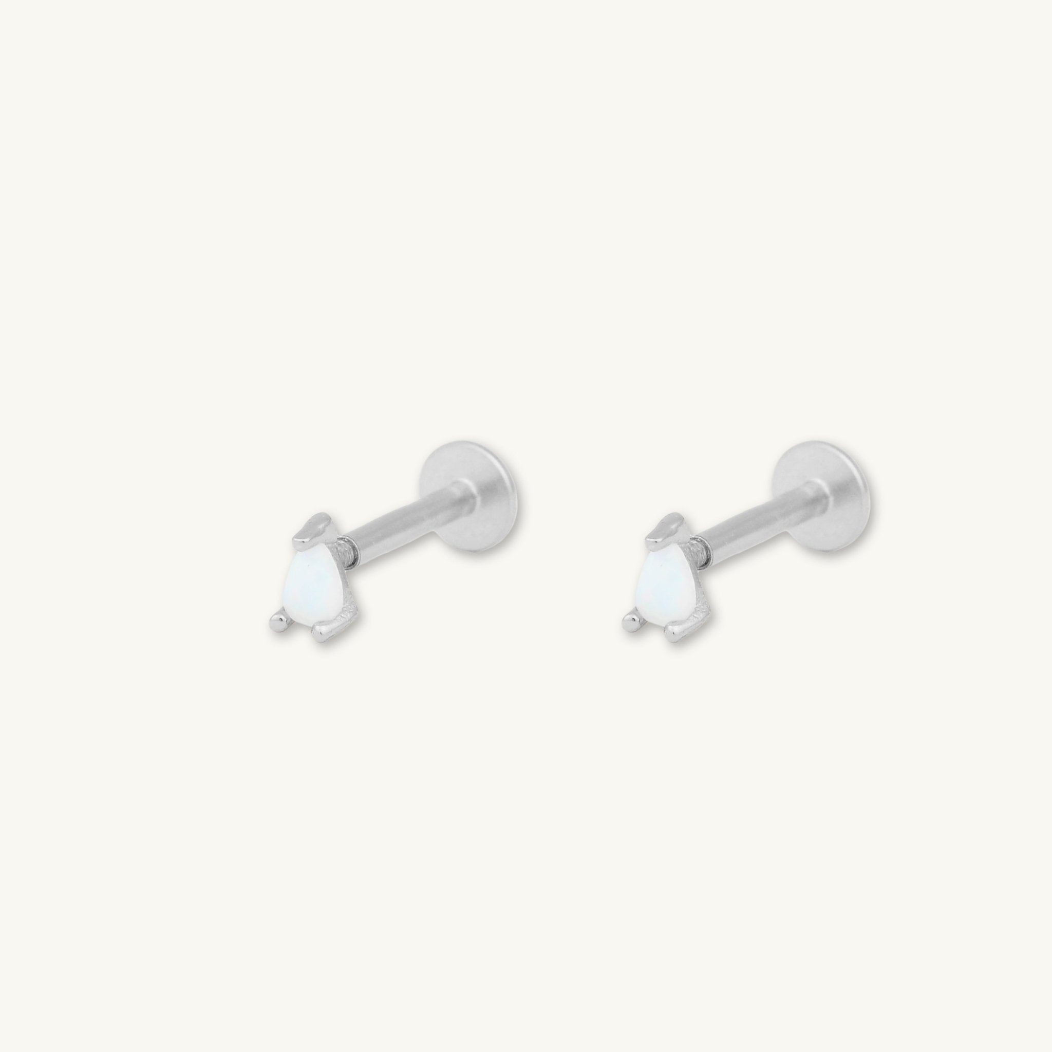 Opal Teardrop Flat Back Earring - Camile & Stone