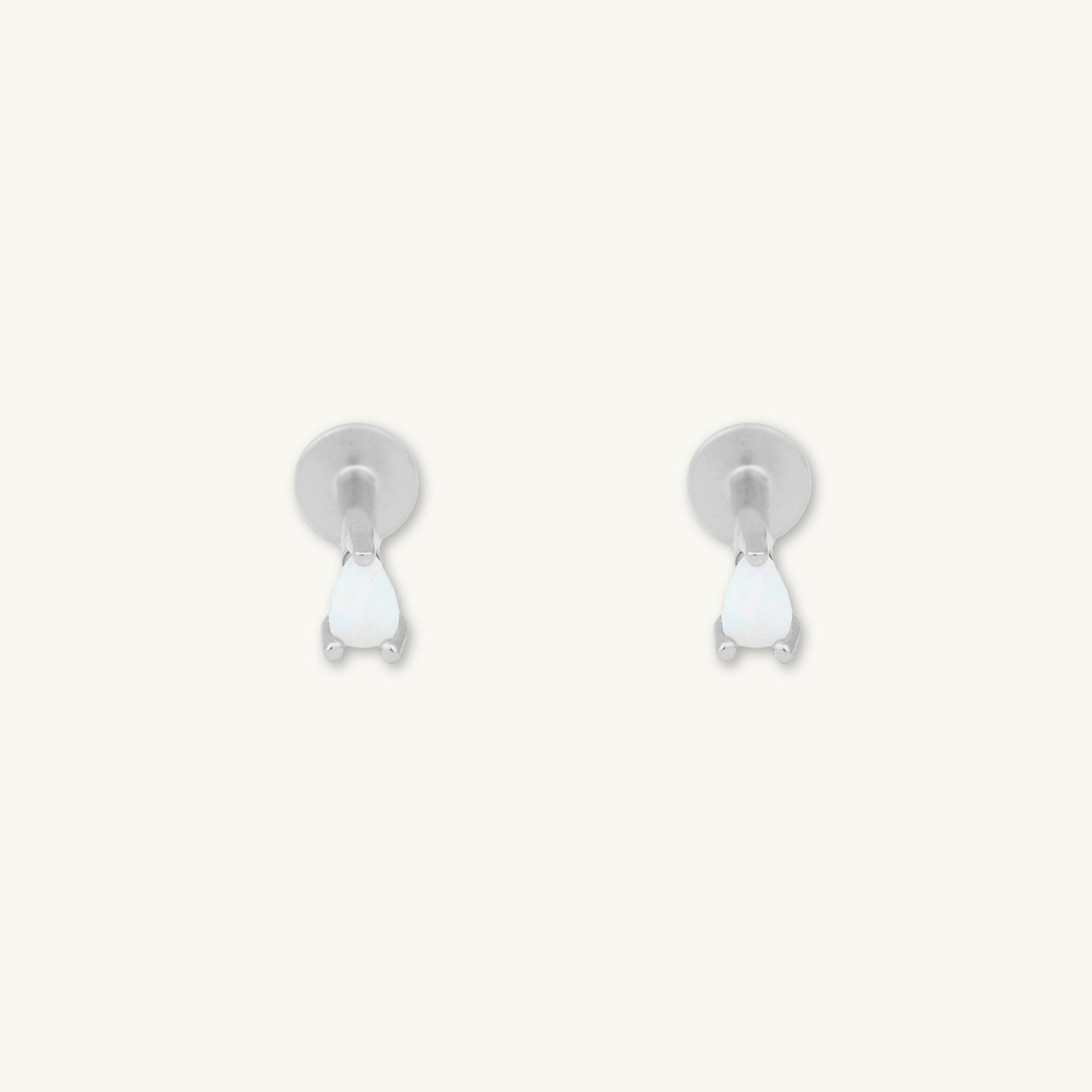 Opal Teardrop Flat Back Earring - Camile & Stone