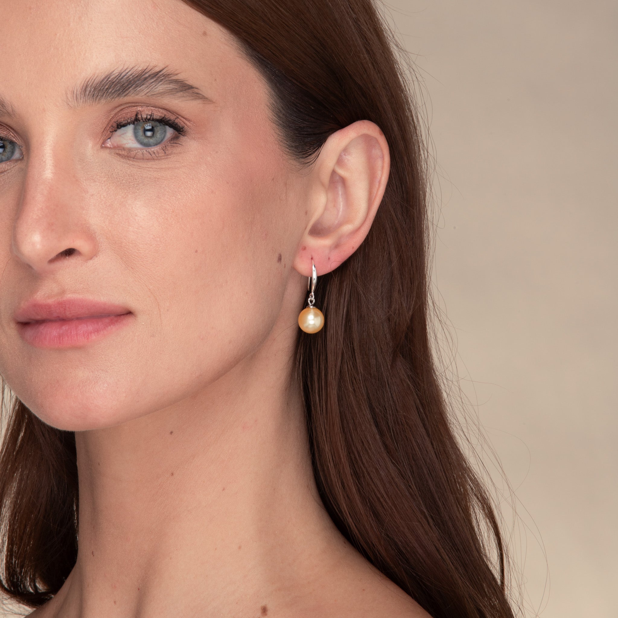 Orange Freshwater Pearl Drop Earrings - Camile & Stone