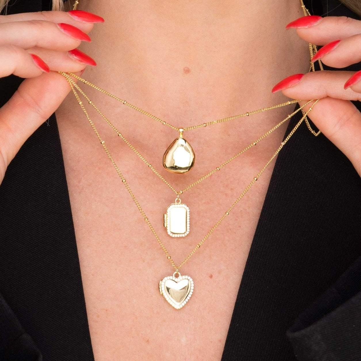 Oval Molten Photo Locket Necklace - Camile & Stone